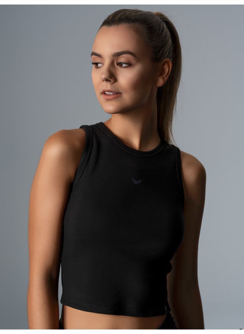 Trigema Crop-top TRIGEMA cropped top van elastische dubbelrib (1-delig)