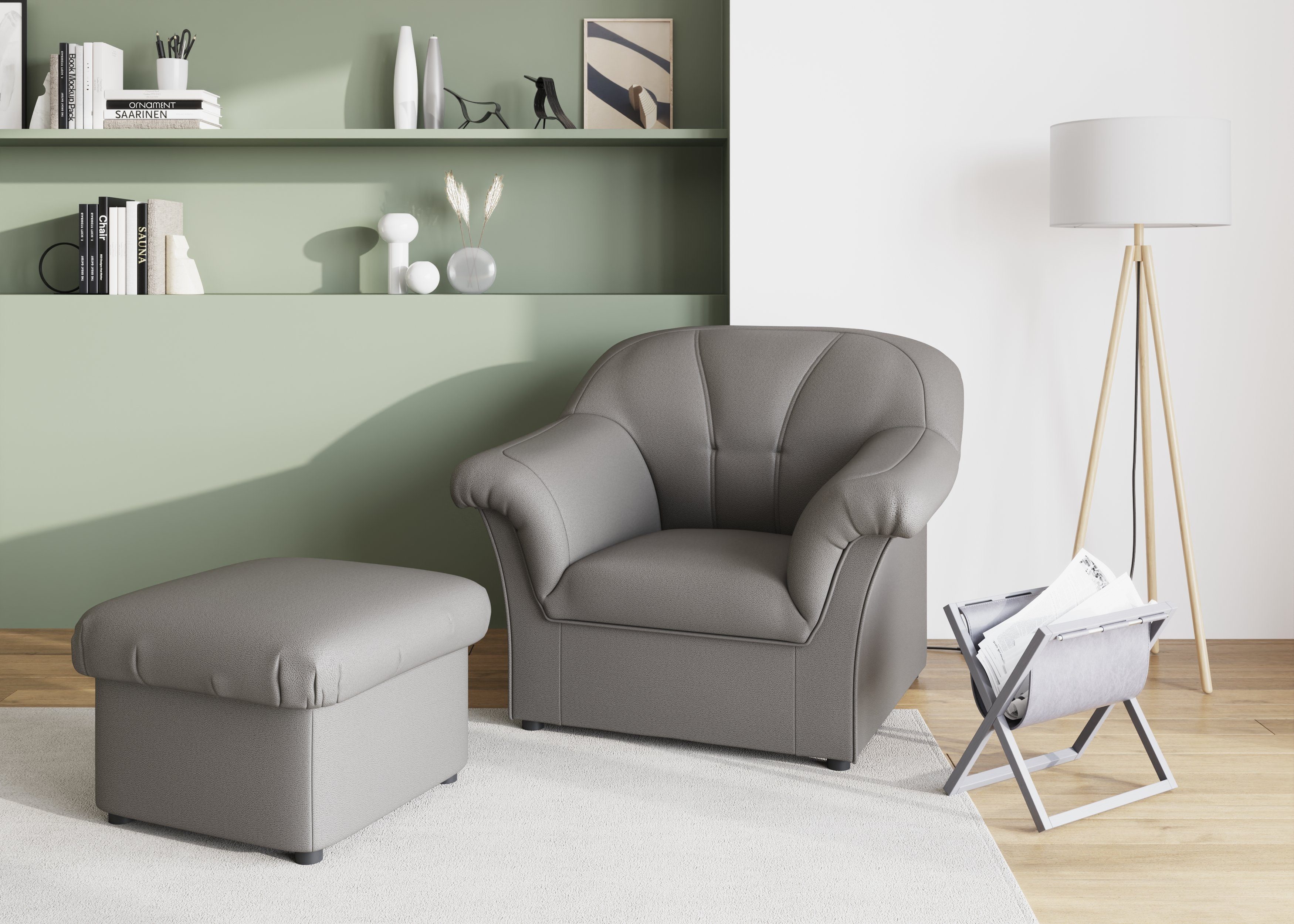 DOMO collection Fauteuil Pegnitz tijdloos, elegante armleuningen, comfortabel