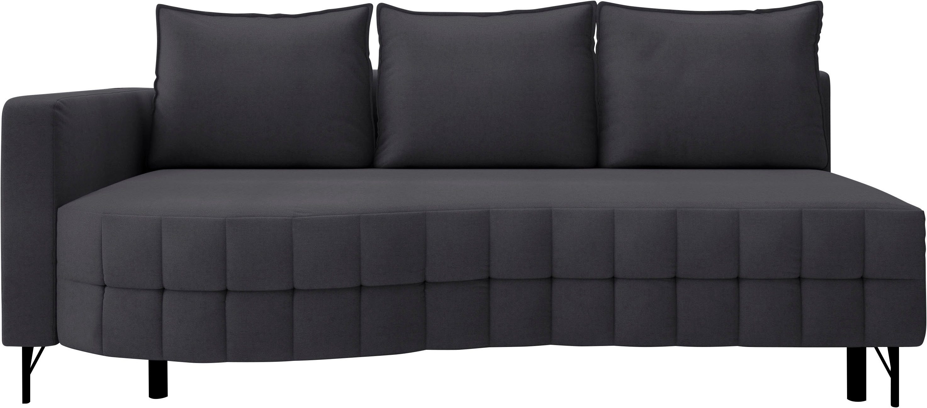 exxpo - sofa fashion Loungebank T wiggy slaapbank met bedfunctie en bedlade, comfortabele bonellvering, super zitcomfort, elegante vormtaal