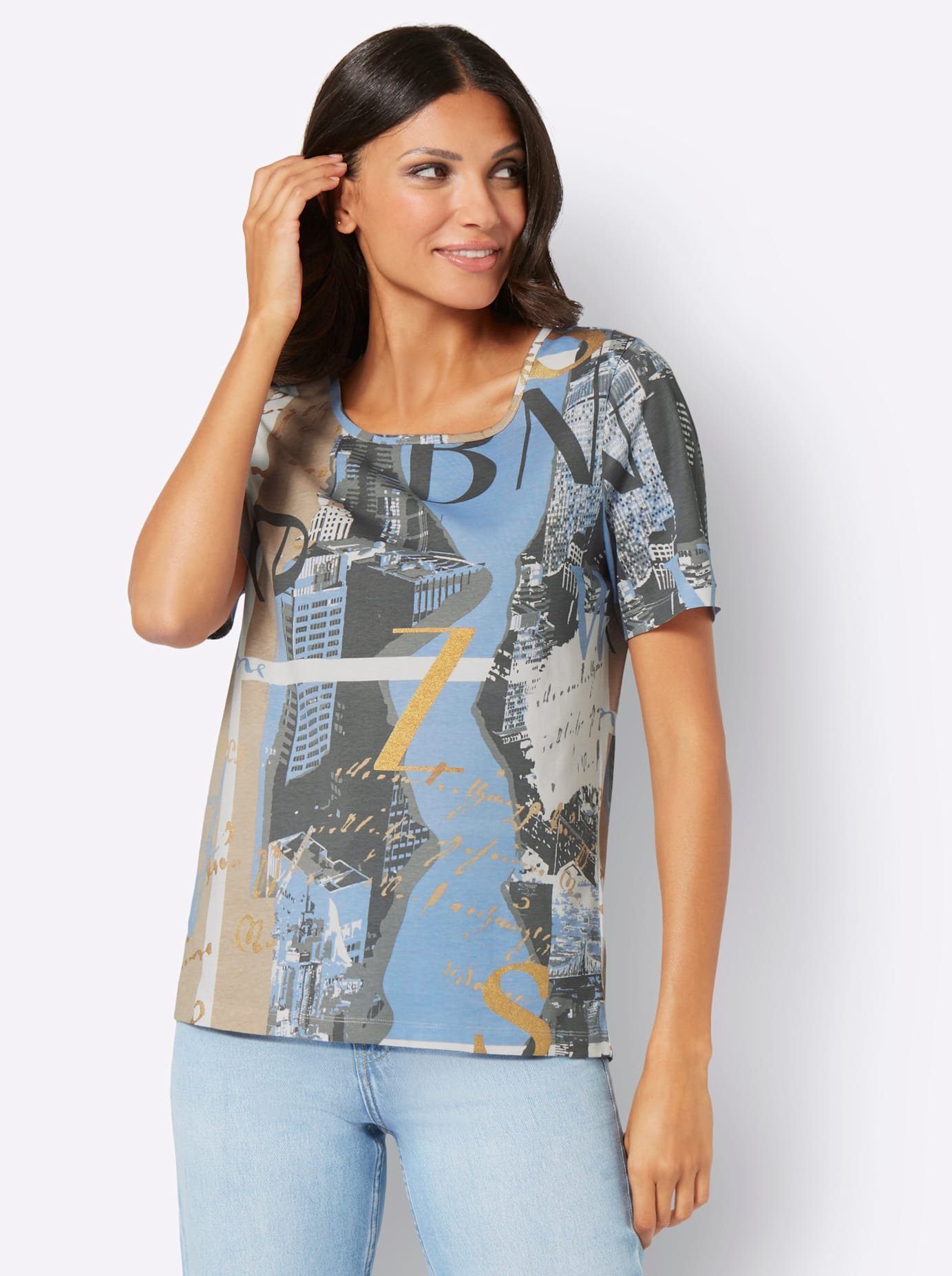 Classic Basics Shirt met korte mouwen Shirt met ronde hals (1-delig)