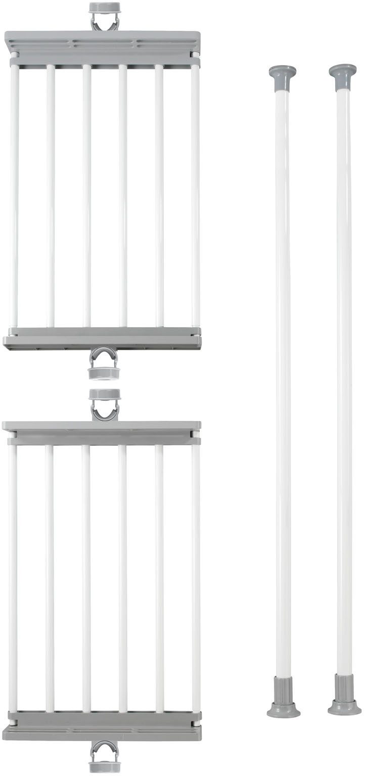 WENKO Telescooprek Herkules Twin 2 draagstangen, 2 verstelbare planken, ideaal voor badkamer & berging (set)