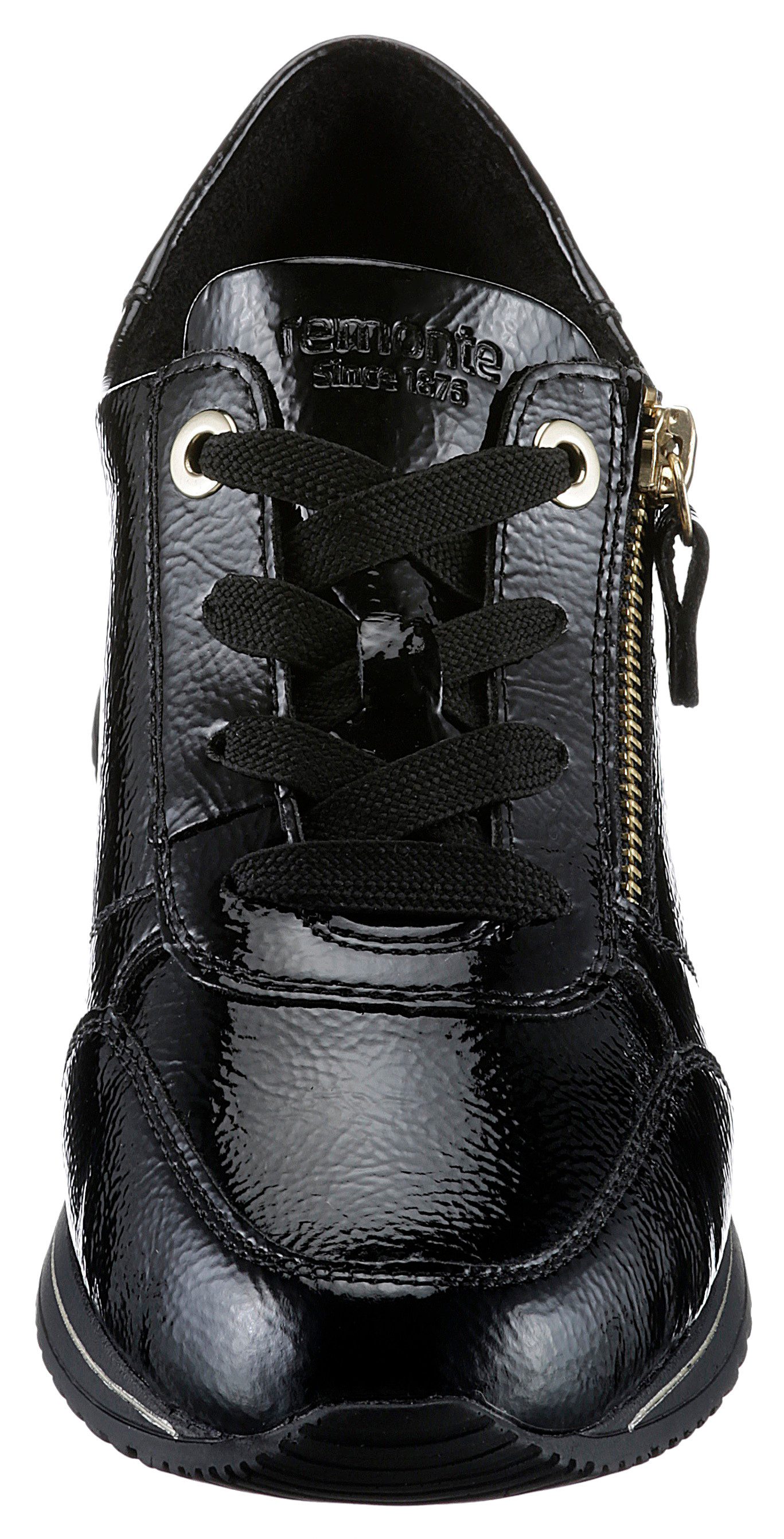 Remonte Sneakers met sleehak , vrijetijdsschoen, lage schoen, veterschoen in smalle vorm