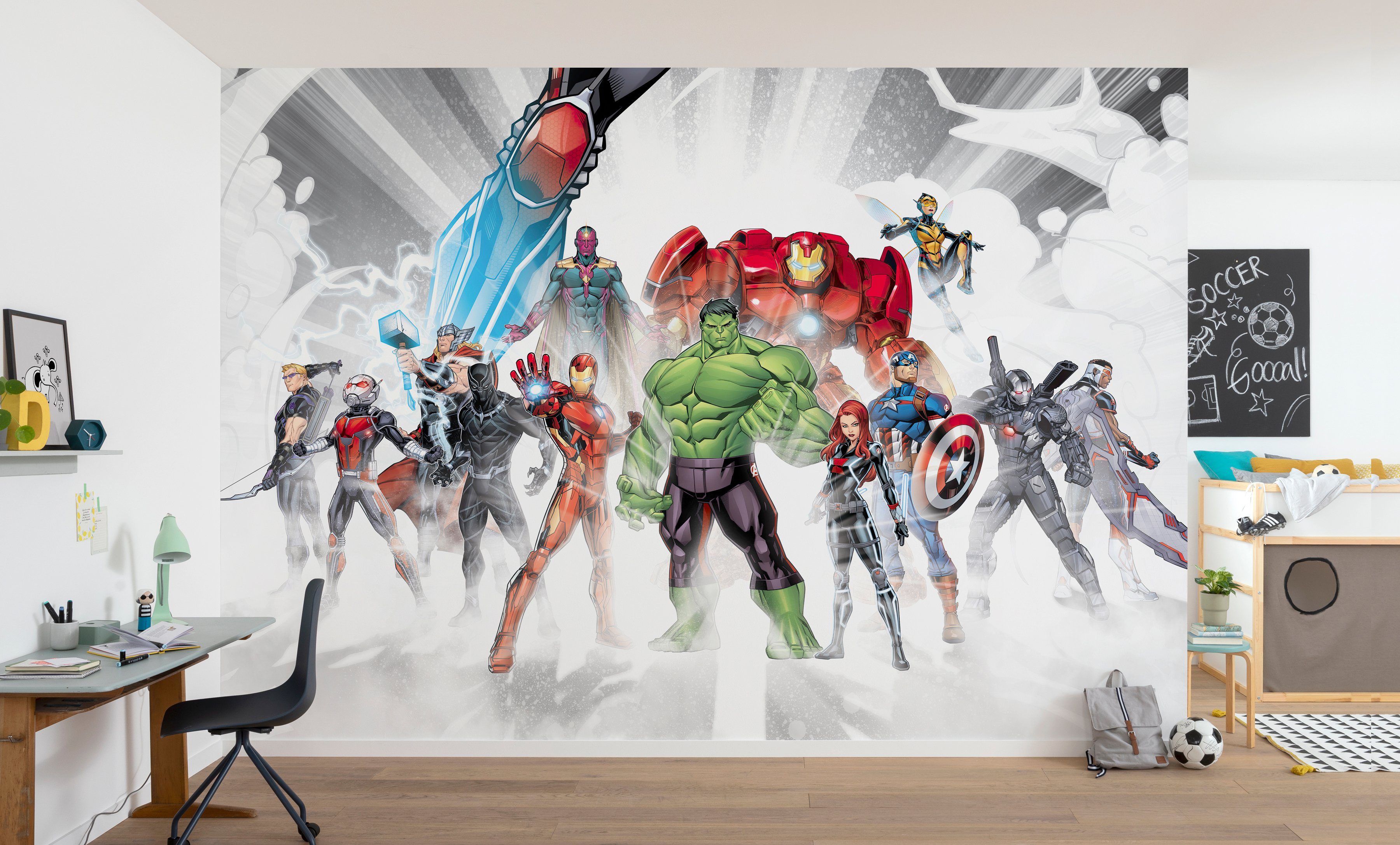 Komar Fotobehang Avengers Verenigen - Afmeting 368 x 254 cm (1 stuk)