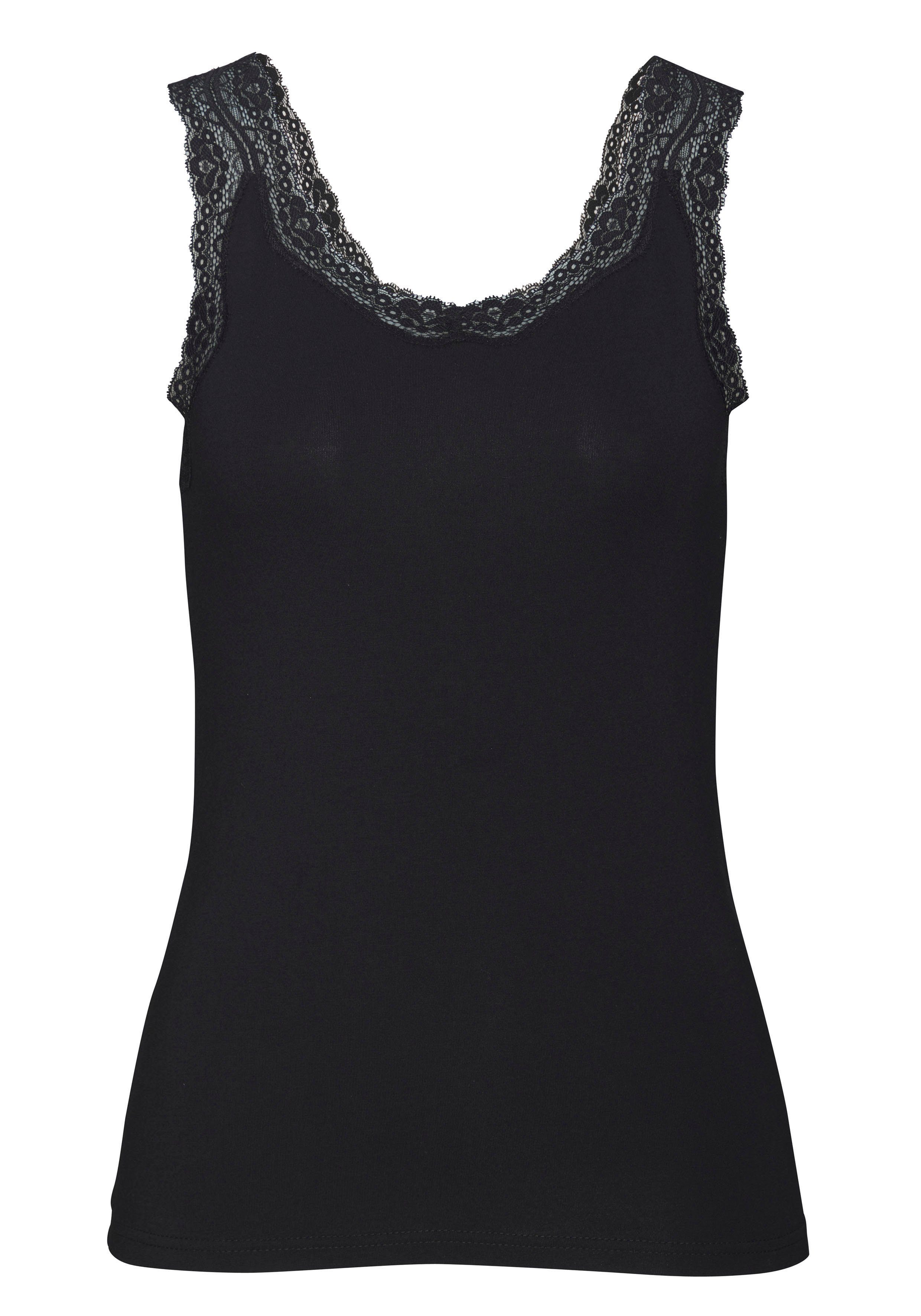 Vivance Hemd van elastische katoen tanktop onderhemd (2 stuks Set van 2)