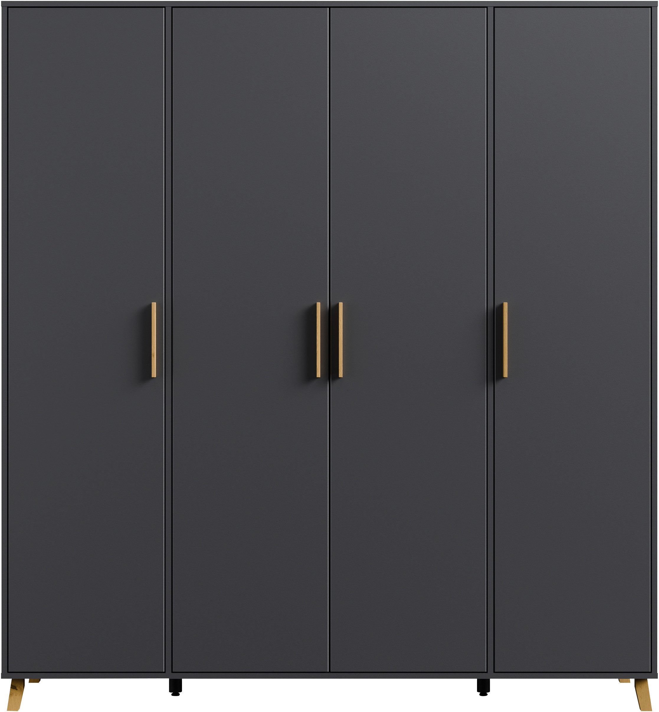 rauch Draaideurkast Kledingkast kast garderobe waskast SHINJO Grepen en voeten van massief hout, veel opbergruimte MADE IN GERMANY