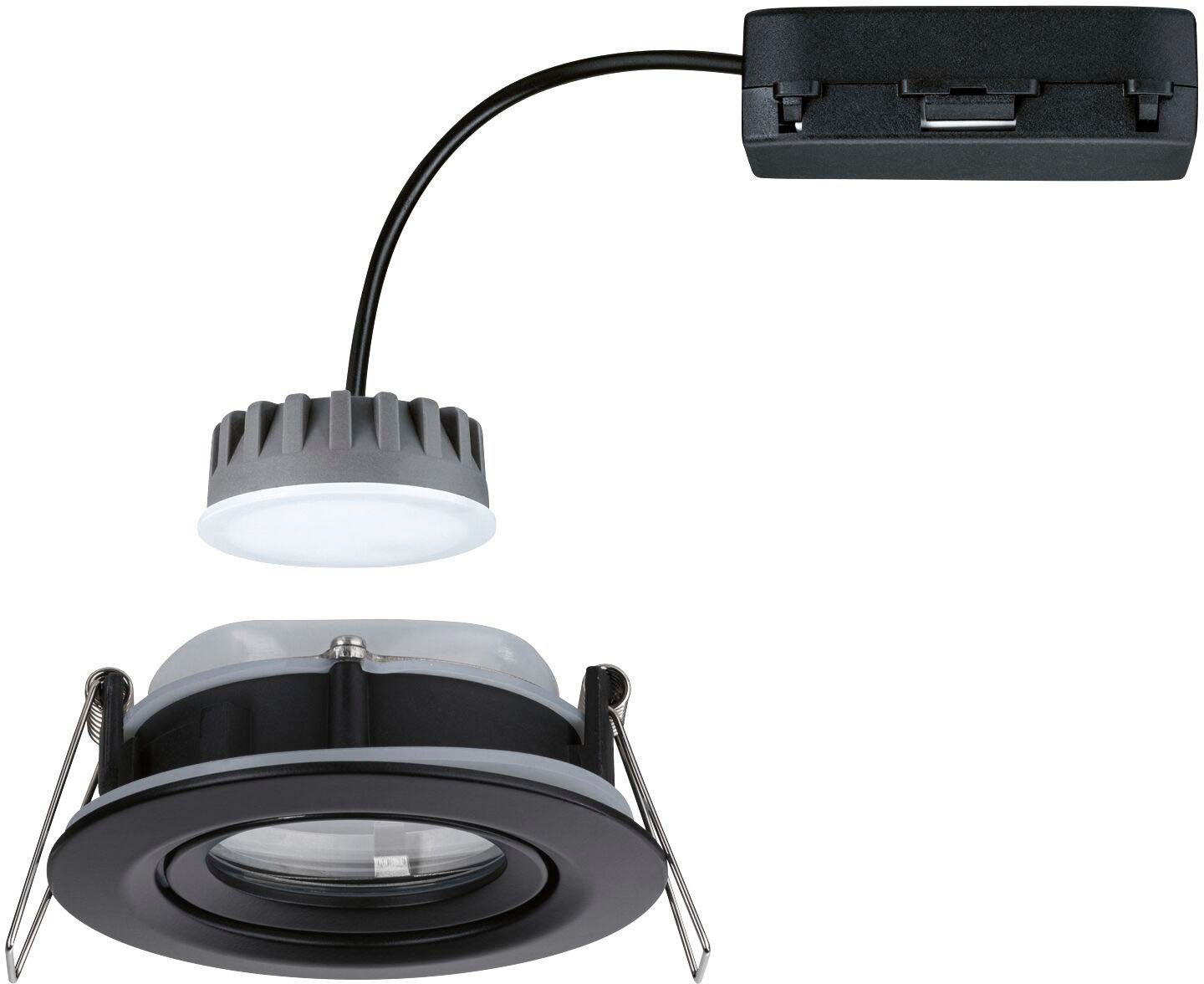 Paulmann Ledinbouwlamp Nova Plus 1x6W 470lm 2700K Zwart mat/Alu