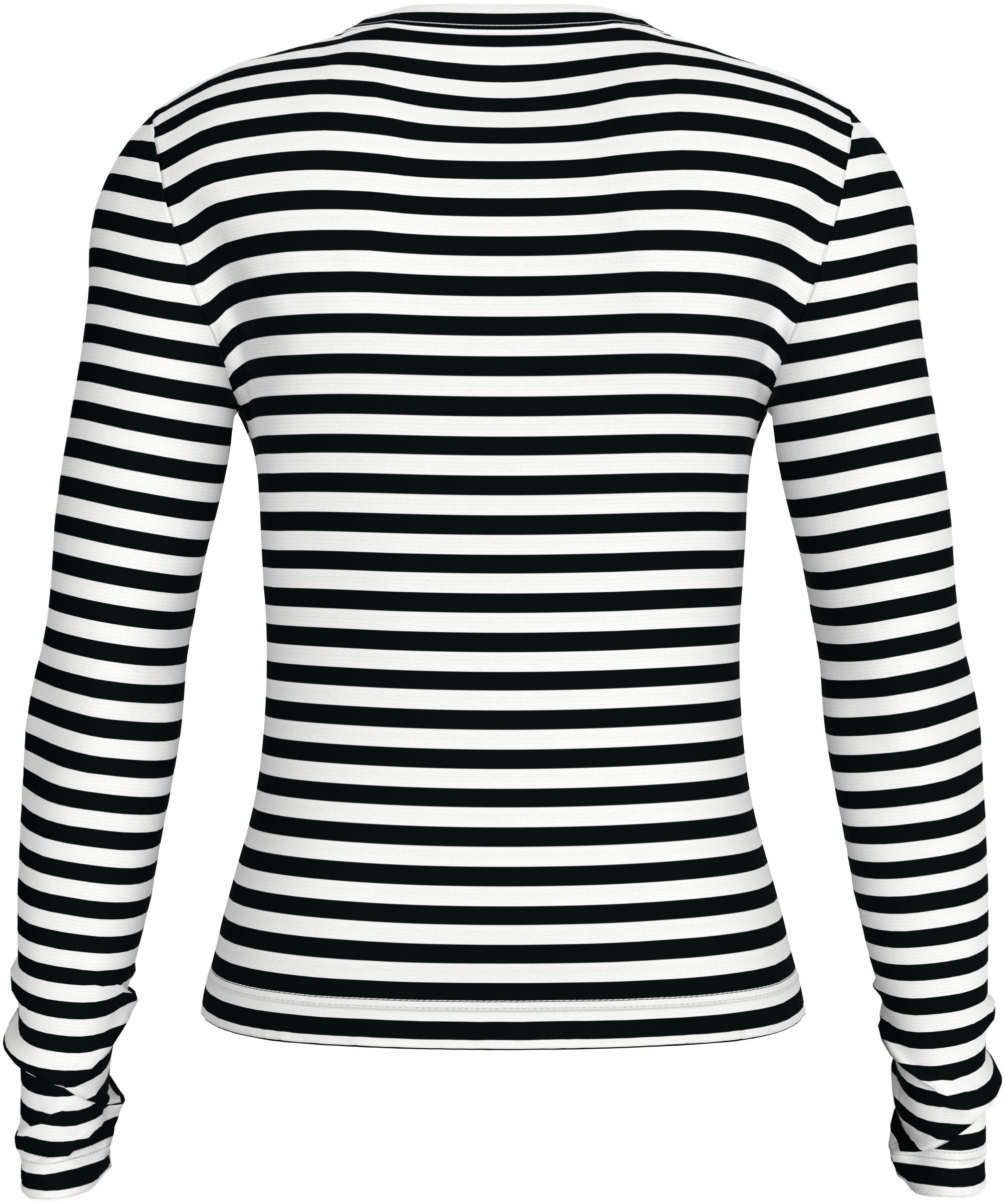 Calvin Klein Shirt met lange mouwen WOVEN LABEL RIB LONG SLEEVE
