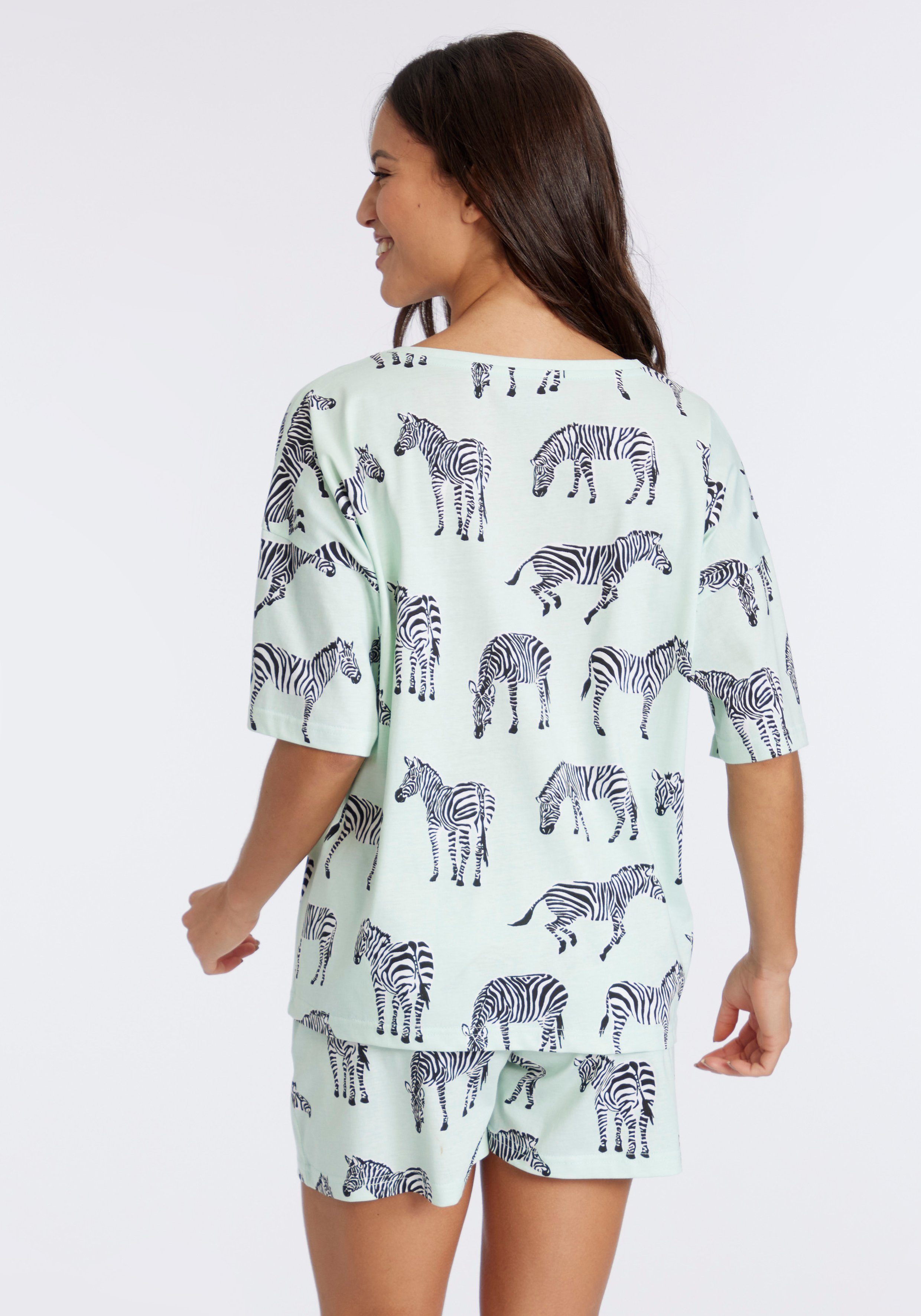 Vivance Dreams Shortama mt animal alloverprint (2-delig)