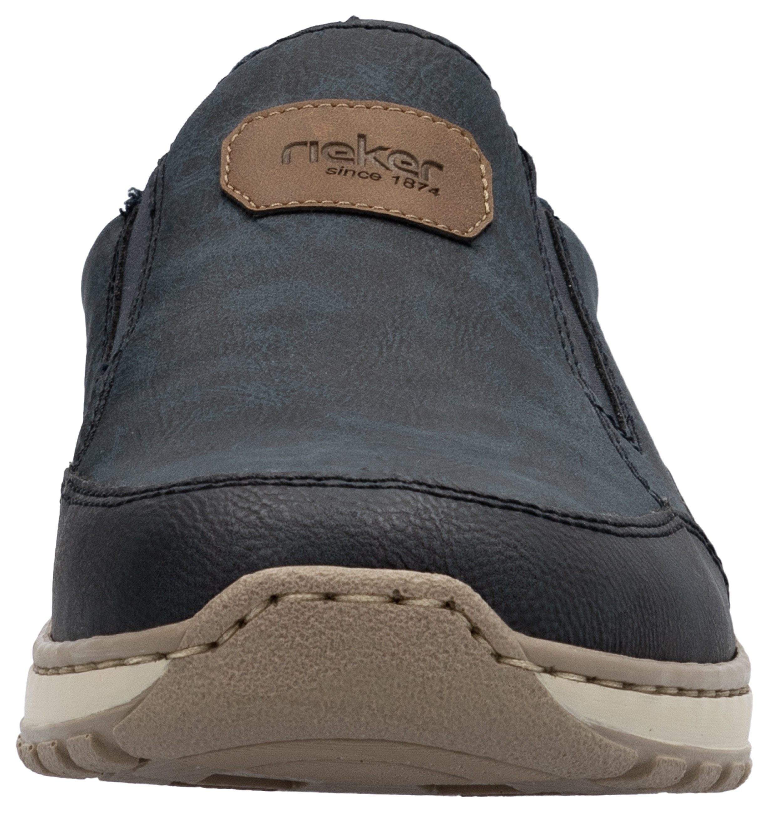 Rieker Instappers , slip-on sneaker, vrijetijdsschoen, lage schoen met elastische band