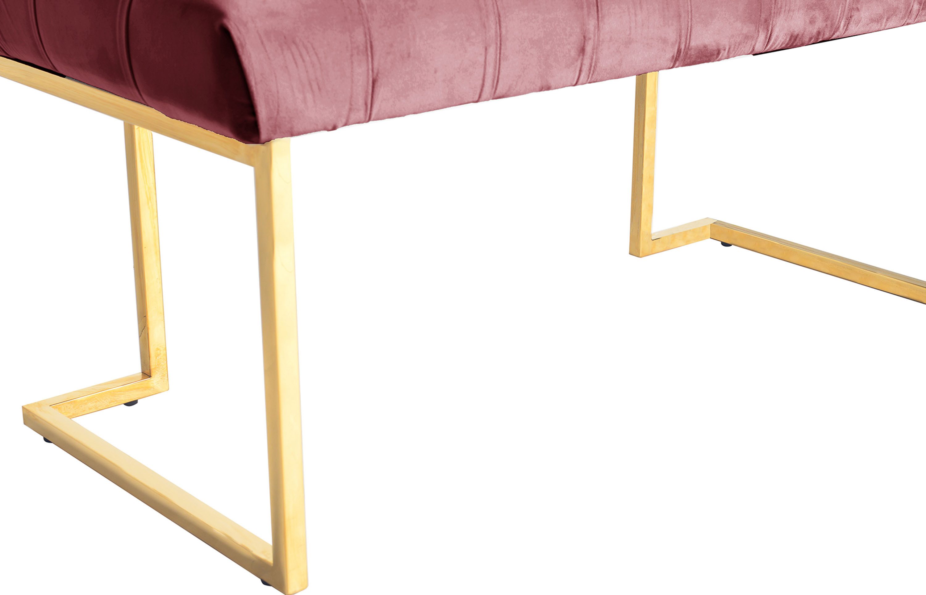 Kayoom Zitbank Rare 225, elegante uitstraling door goudkleurige frame fluwelen zacht, gestikt, met decoratieve knopen, gezellig, chique kussen (1 stuk)