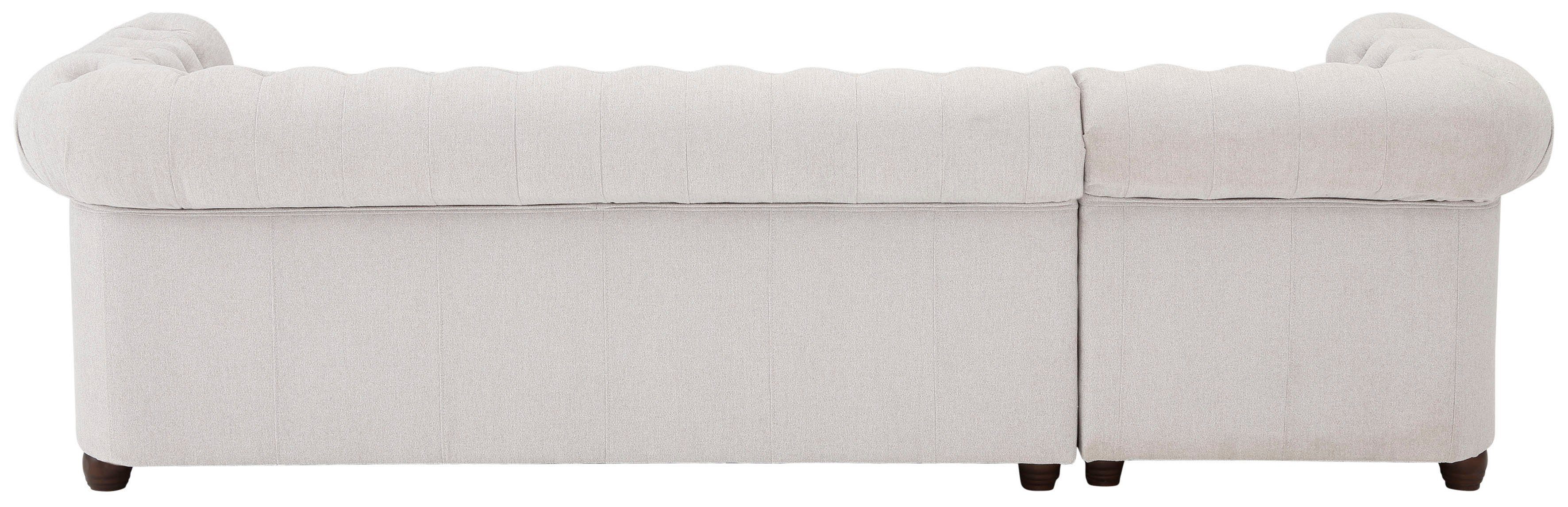 Home affaire Chesterfield-bank New Castle L-vorm hoogwaardige capitonnage in chesterfield-design, bxdxh: 255(171x72)