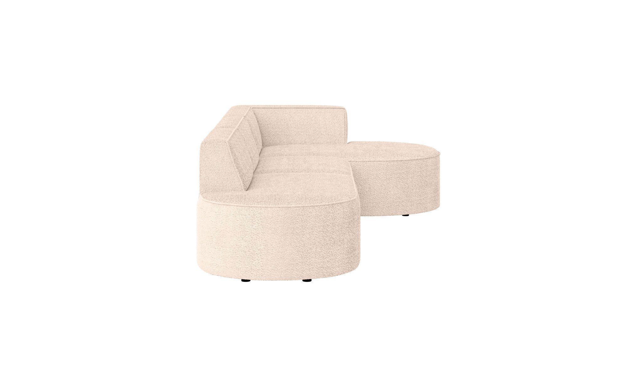 andas Hoekbank EIVIND designerbank met ottomane rechts/links, B/D/H: 343/159/72 cm
