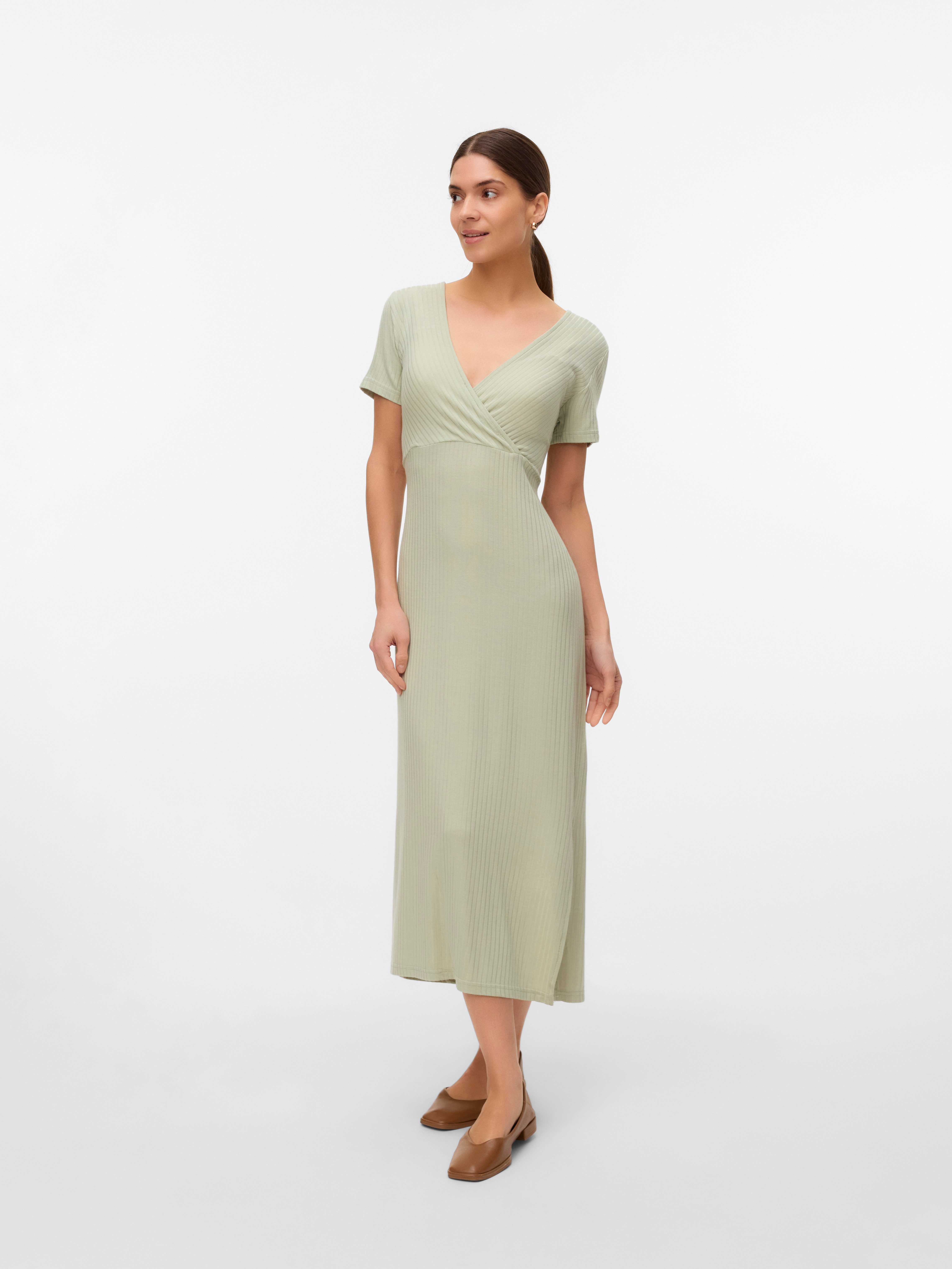 Mamalicious Jerseyjurk MLTRINITY TESS SS JRS MIDI DRESS 2F NOOS