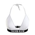 calvin klein swimwear triangel-bikinitop classic met belettering wit