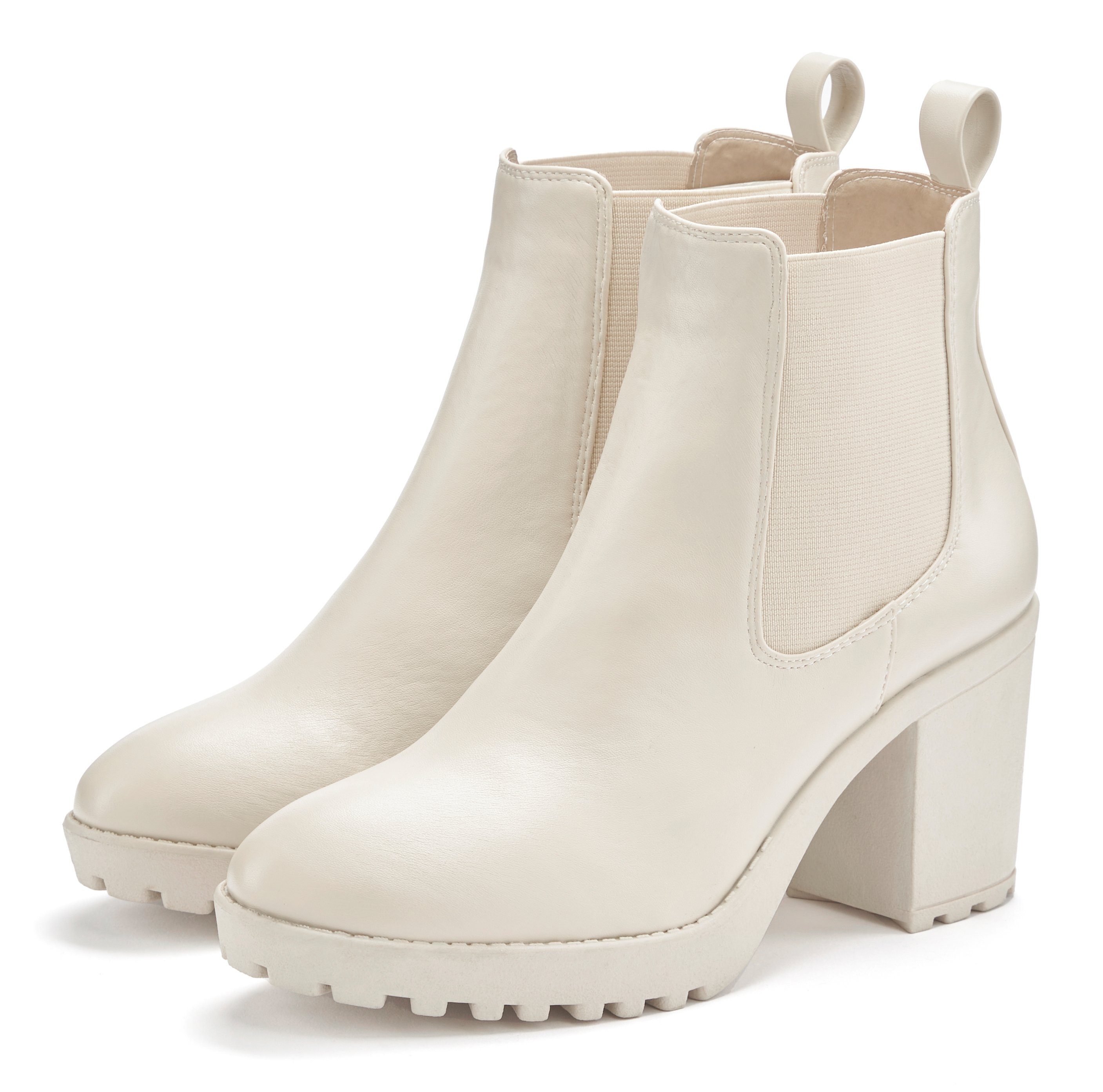 Vivance Chelsea-boots met blokhak & stretch inzet, hoge hak enkellaarsjes, enkellaarsjes