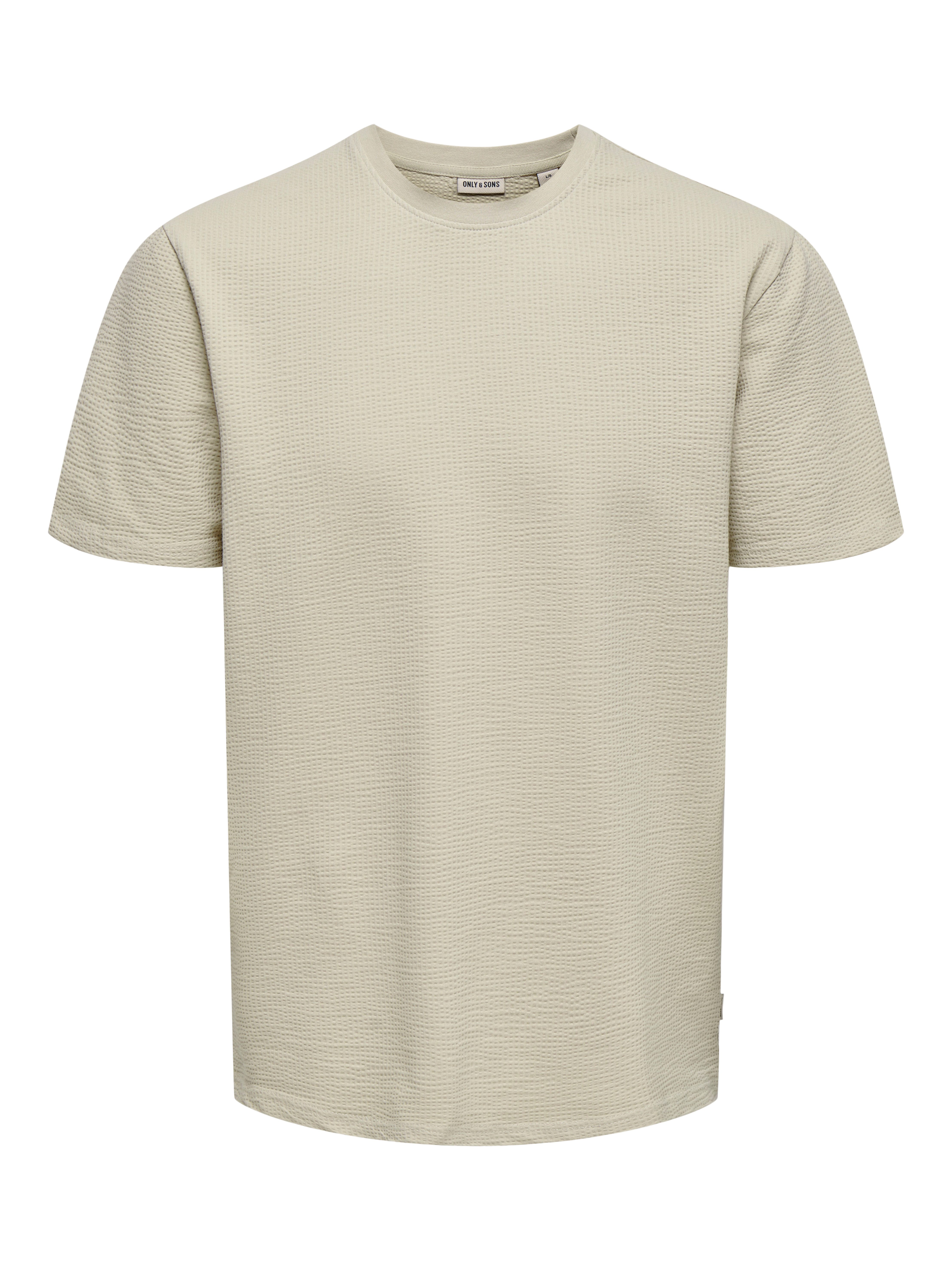 ONLY & SONS Shirt met ronde hals ONSKIAN LIFE REG SEERSUCKER SS TEE NOOS