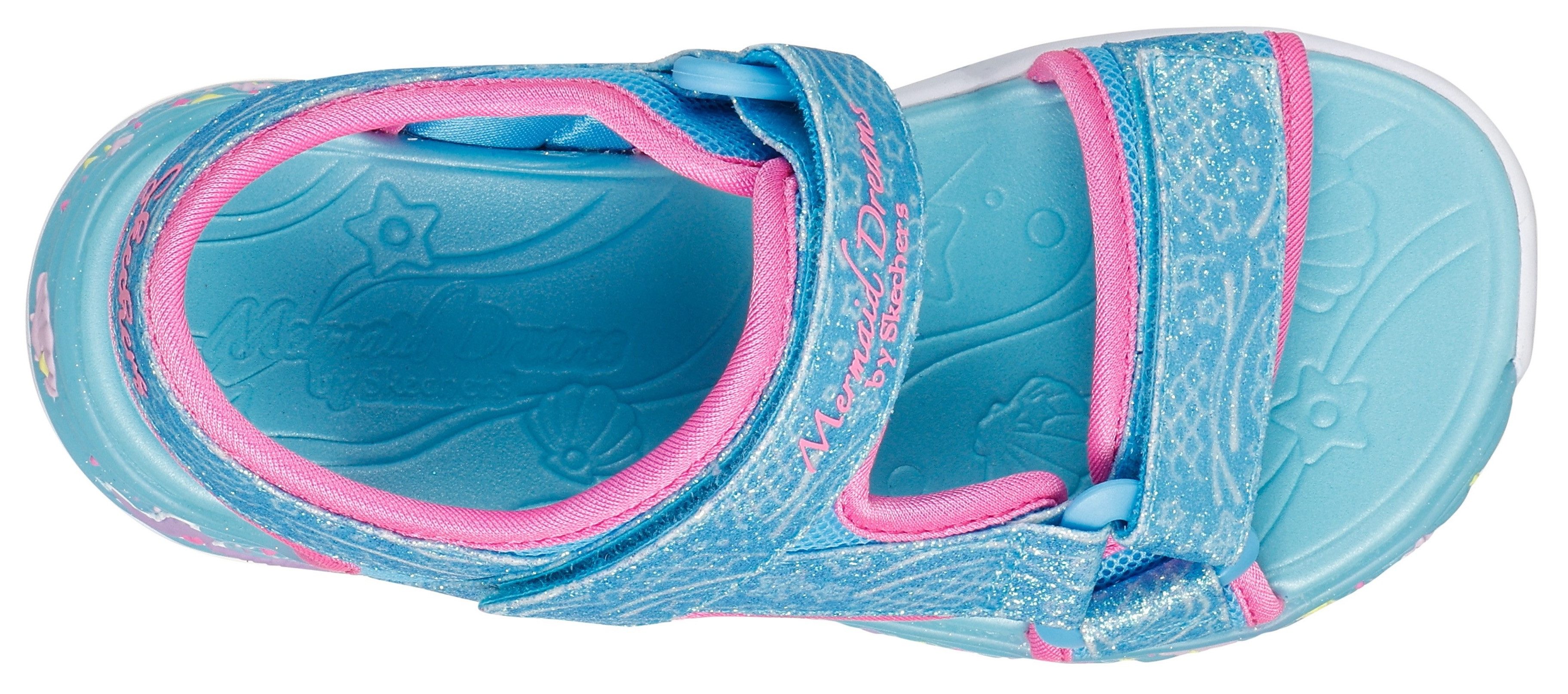 Skechers Sandalen MERMAID DREAMS SANDAL , blink,-klittenbandschoen, zeemeermin ontwerp, maat sjabloon om te downloaden