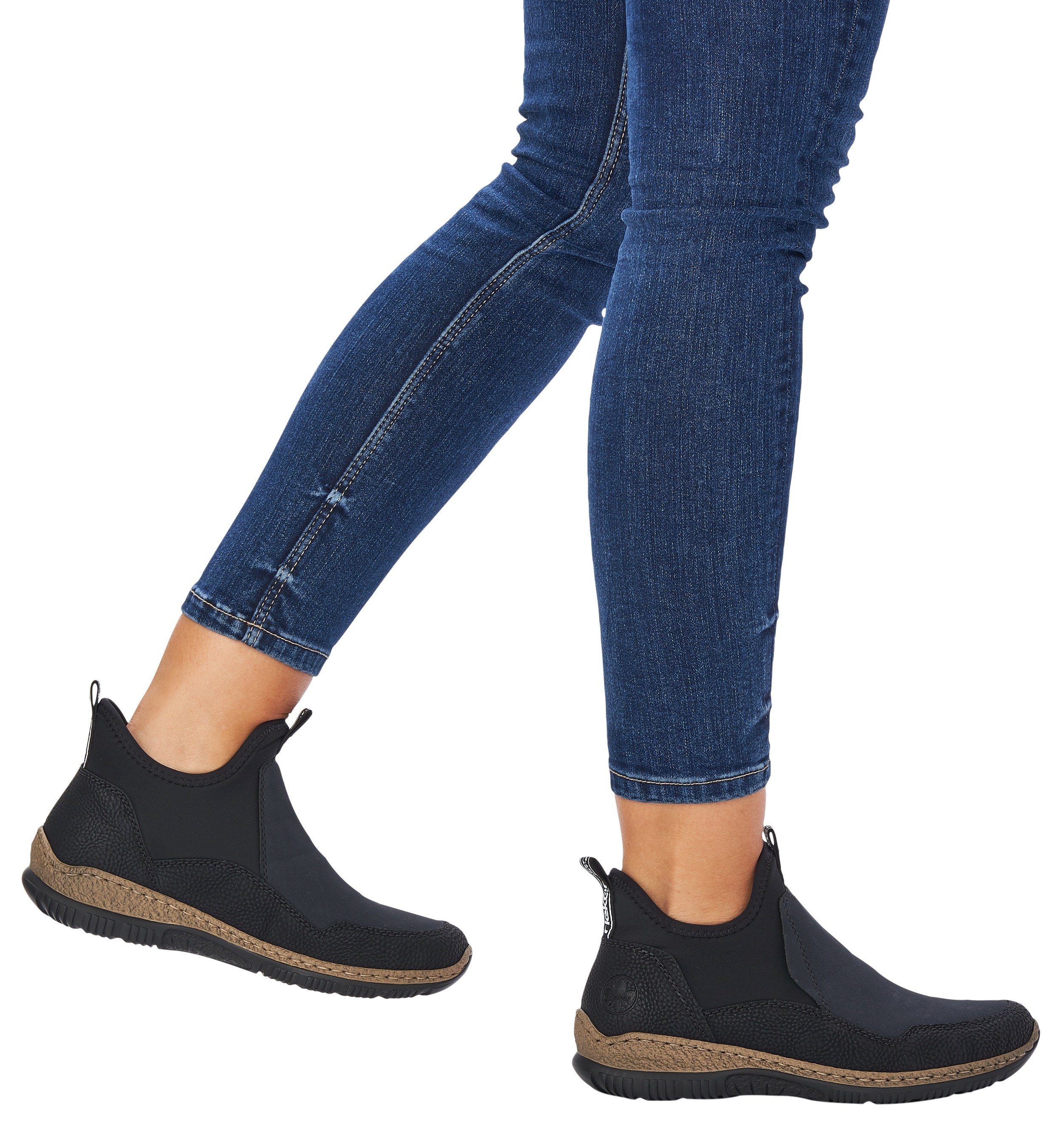 Rieker Boots zonder sluiting met een logo-opschrift