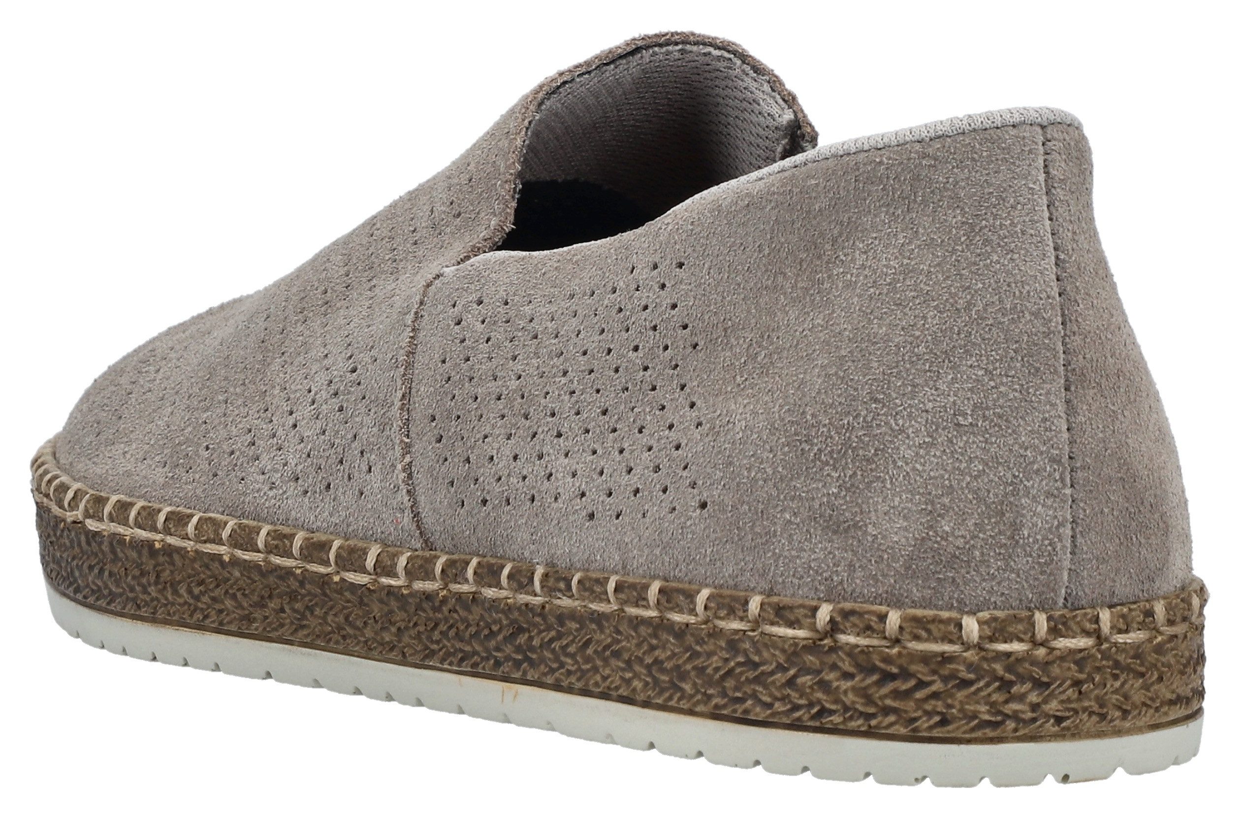 Rieker Instappers , instapschoen, casual slipper, moccasin met perforatie