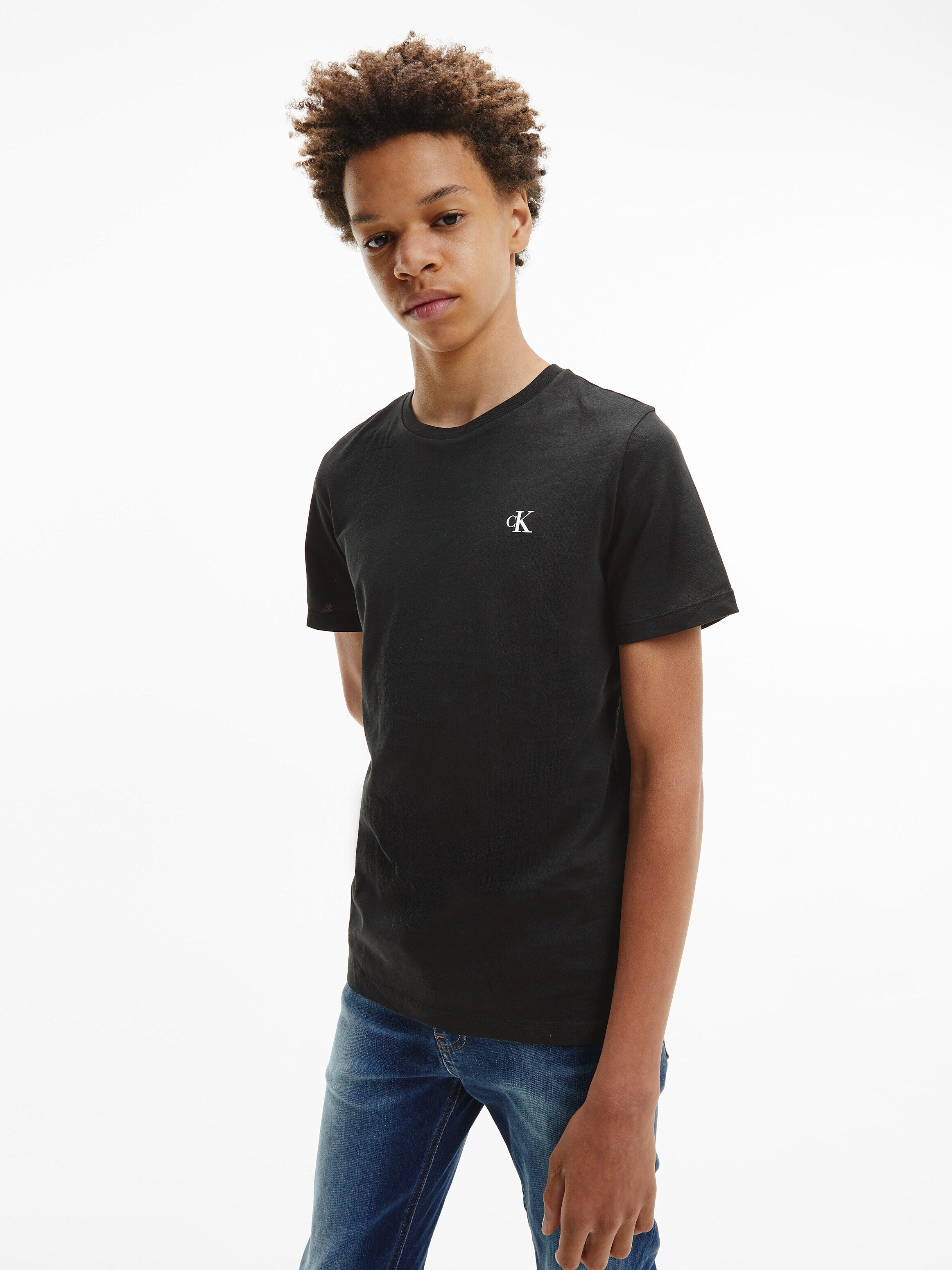 Calvin Klein T-shirt 2-PACK MONOGRAM TOP voor kinderen tot 16 jaar met logo-opdruk (2-delig)