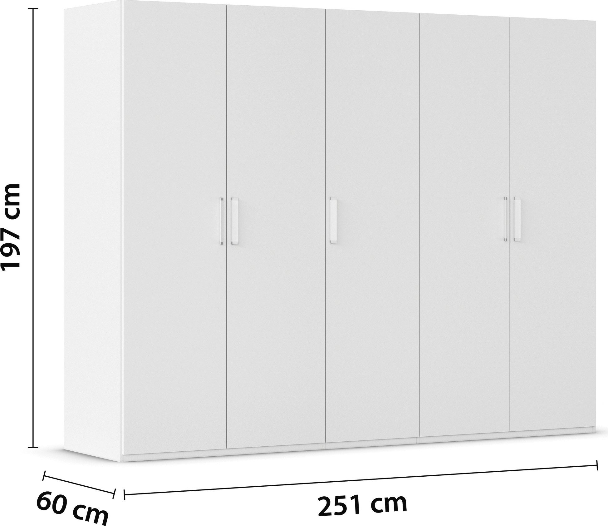 rauch Draaideurkast Kledingkast Kast Garderobe Slaapkamerkast EVELYN in elegante stijl, veel opbergruimte 4 breedtes en 2 hoogtes made in germany