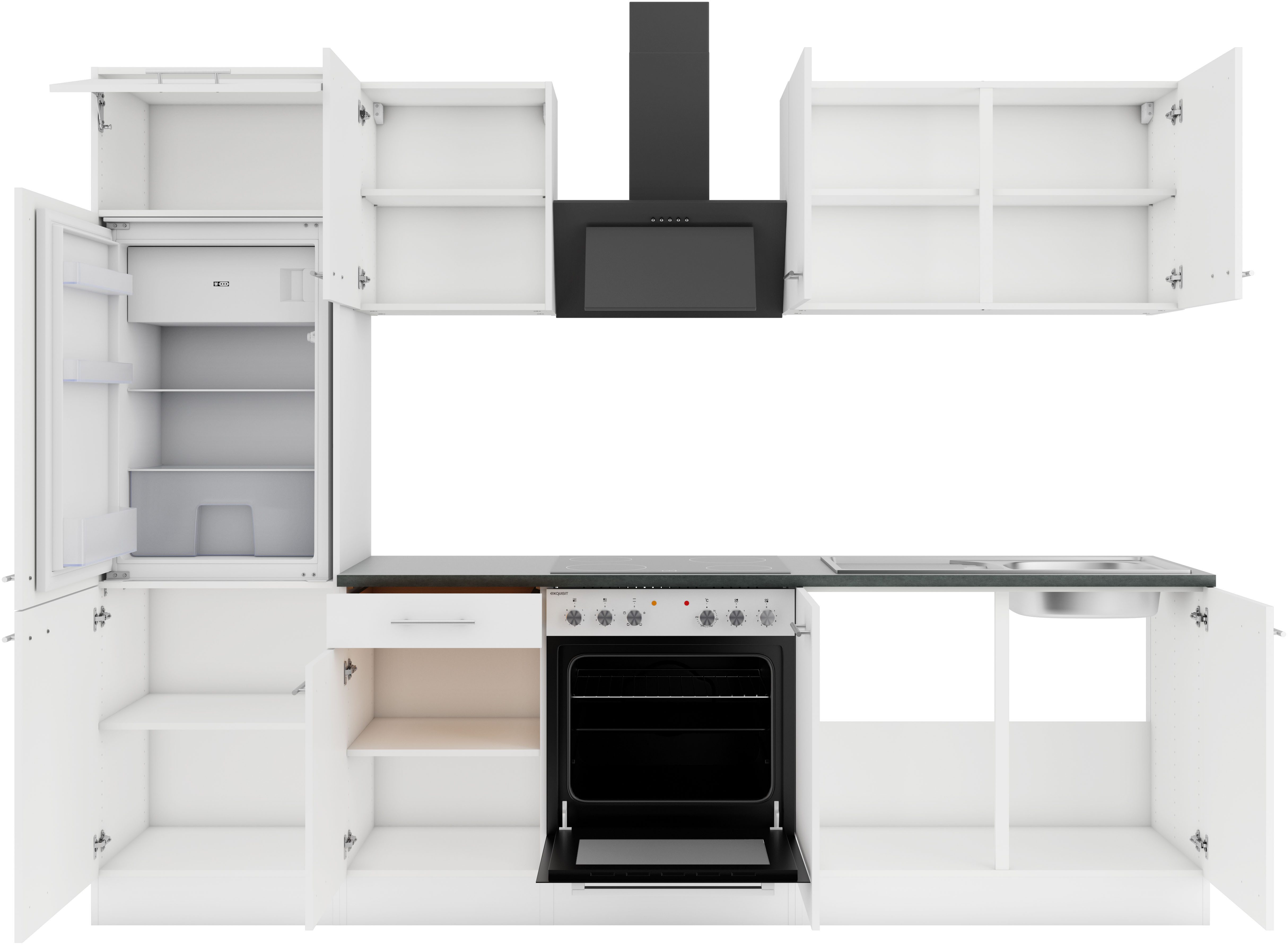 OPTIFIT Keuken Bella Breedte 210 cm, optioneel met elektrische apparaten