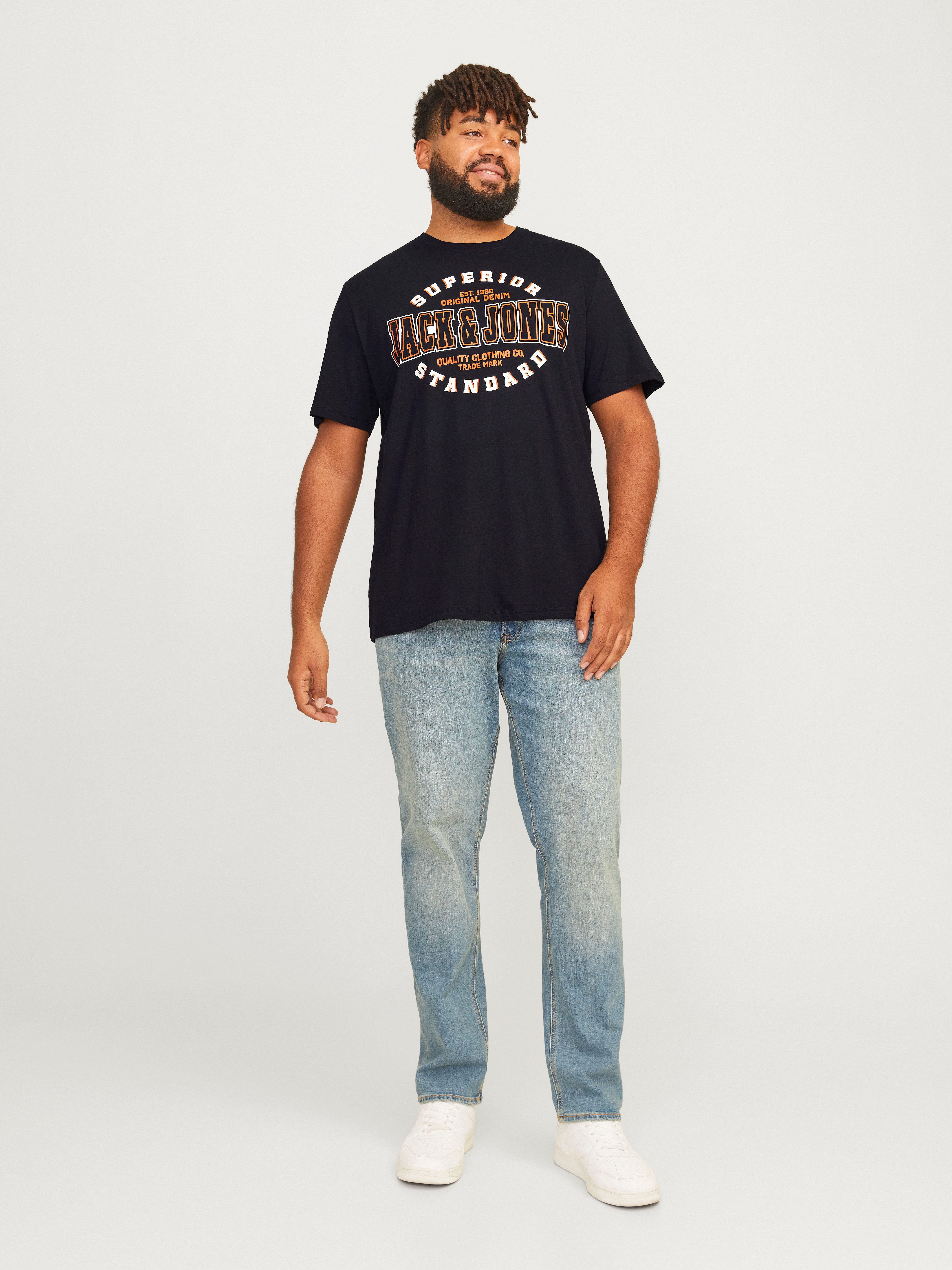 Jack & Jones PlusSize T-shirt JJELOGO TEE SS O-NECK 2 COL AW24 S PLS