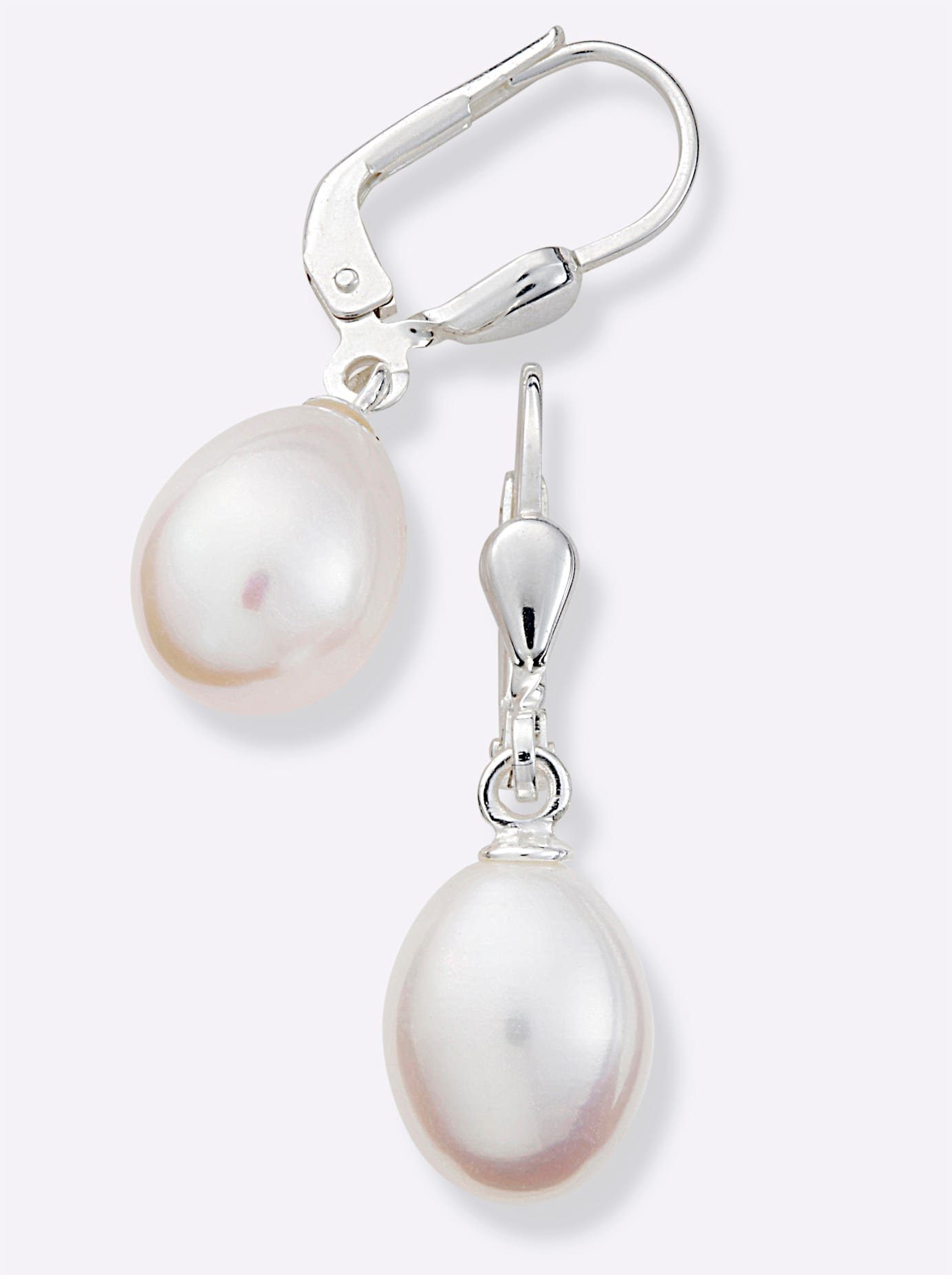 Lady Paar oorhangers dames oorbellen zilver(kleur)