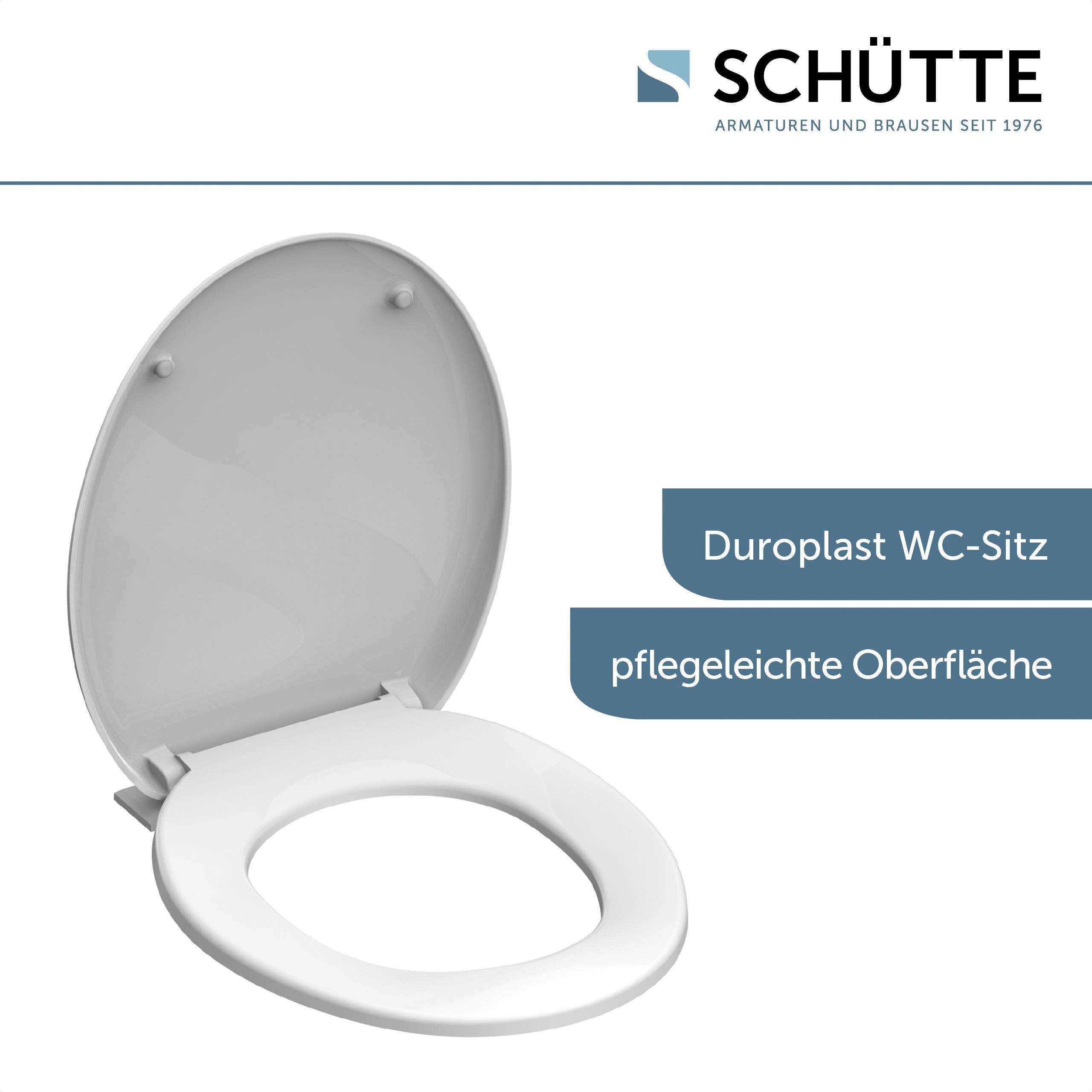 Schütte Toiletzitting Uni Duroplast, soft-closemechanisme