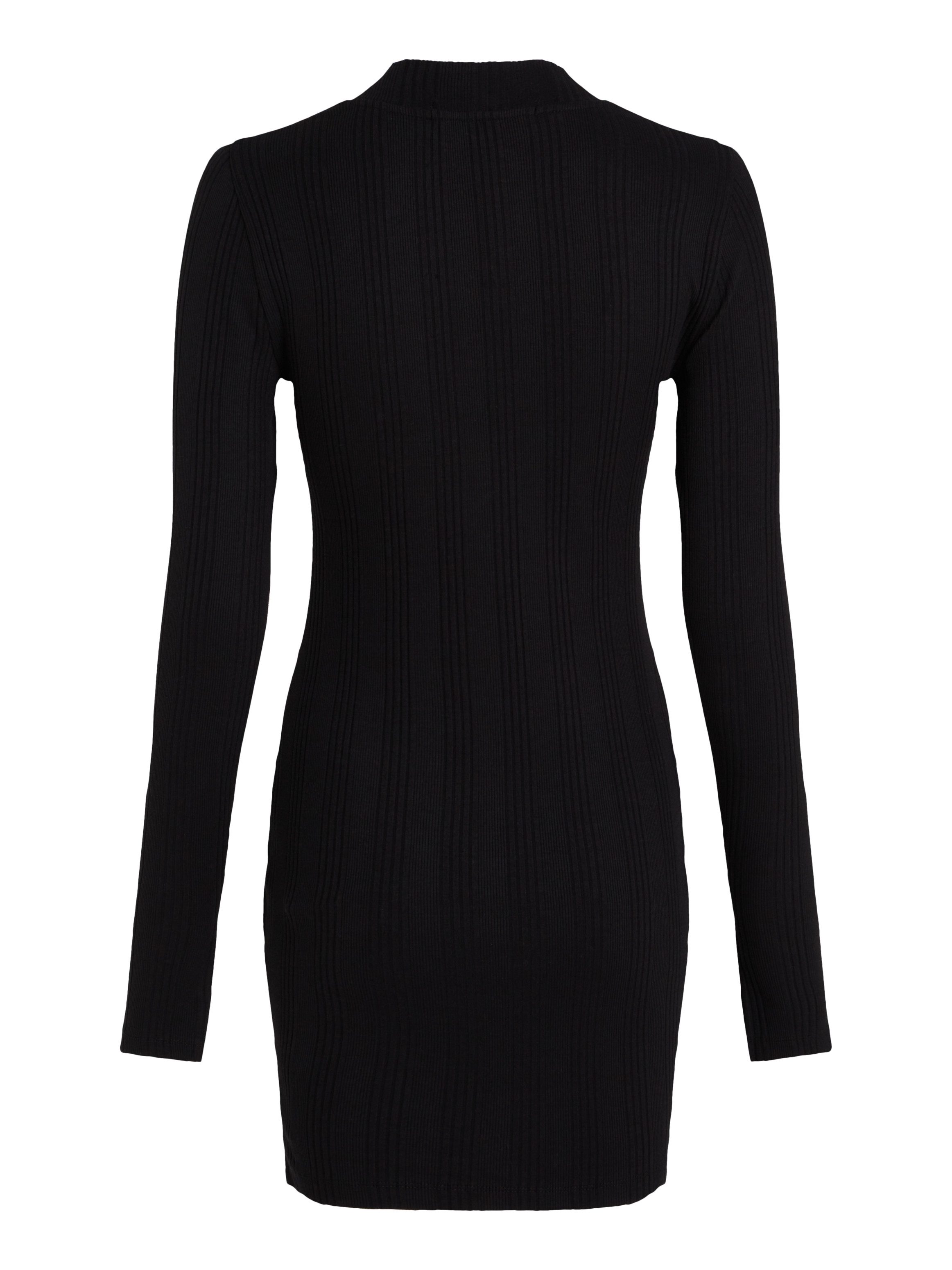 Calvin Klein Sweatjurk VARIEGTAED RIB HALF ZIP LS DRESS