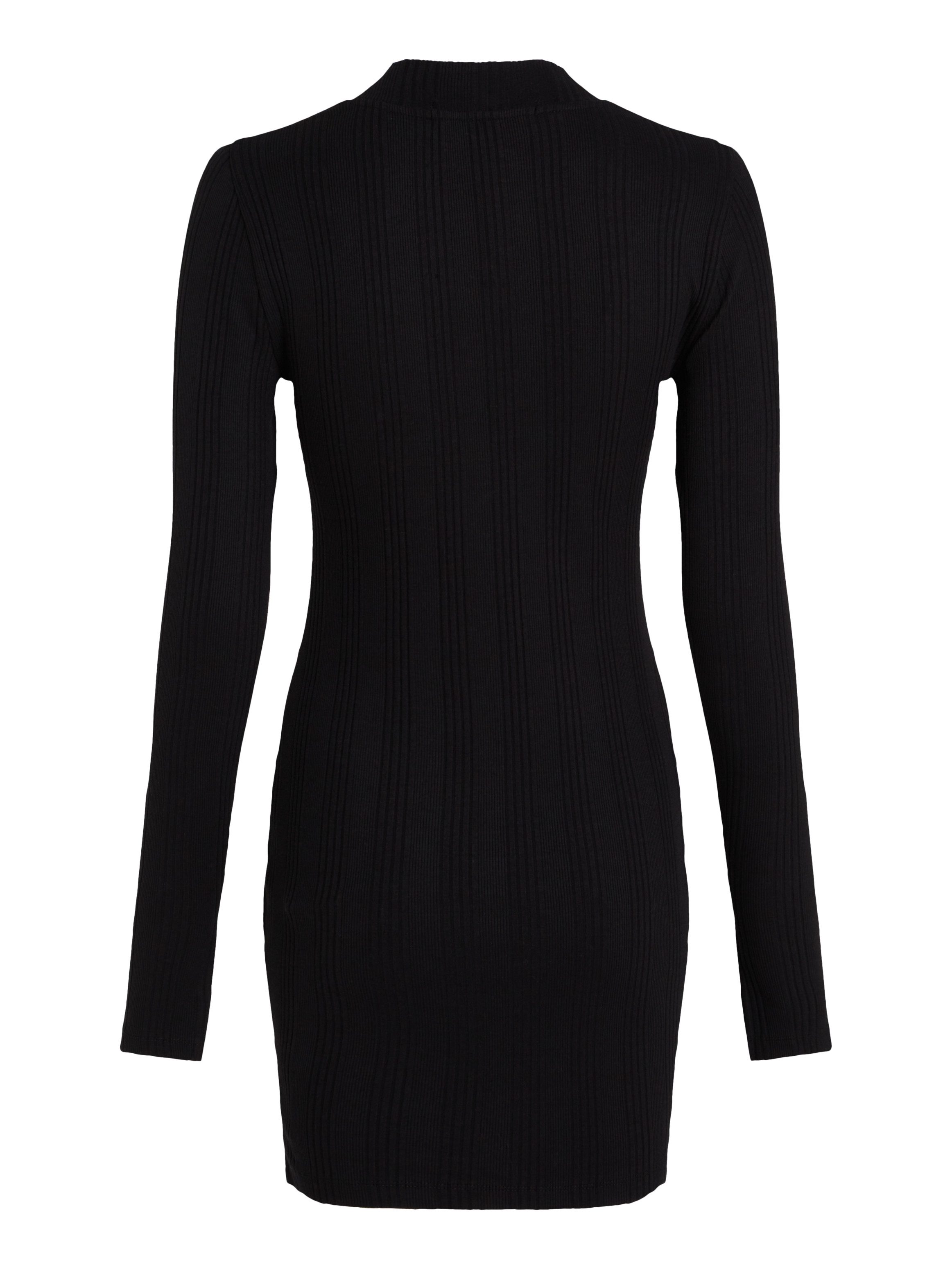 Calvin Klein Sweatjurk VARIEGTAED RIB HALF ZIP LS DRESS