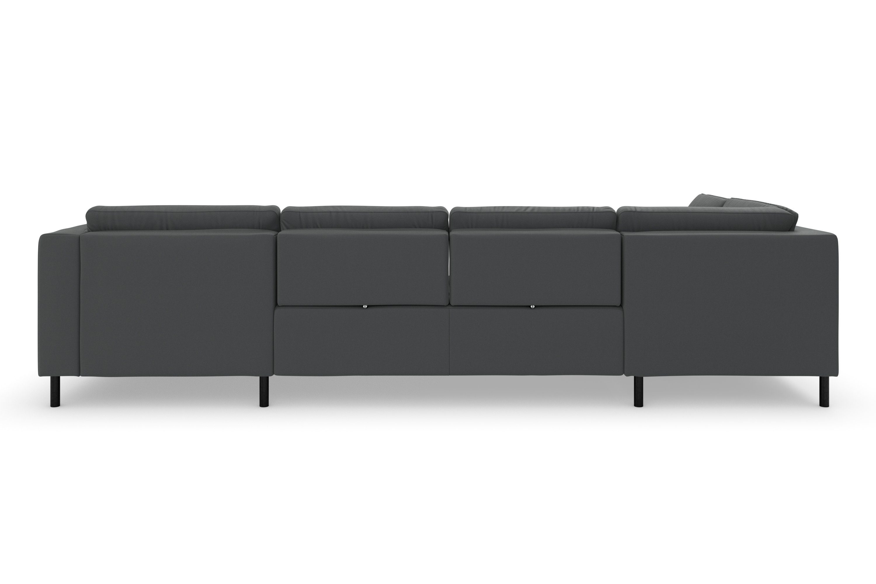 sit&more Zithoek Olsen U-vorm inclusief zitdiepteverstelling, naar keuze met slaapfunctie, 15 cm hoog