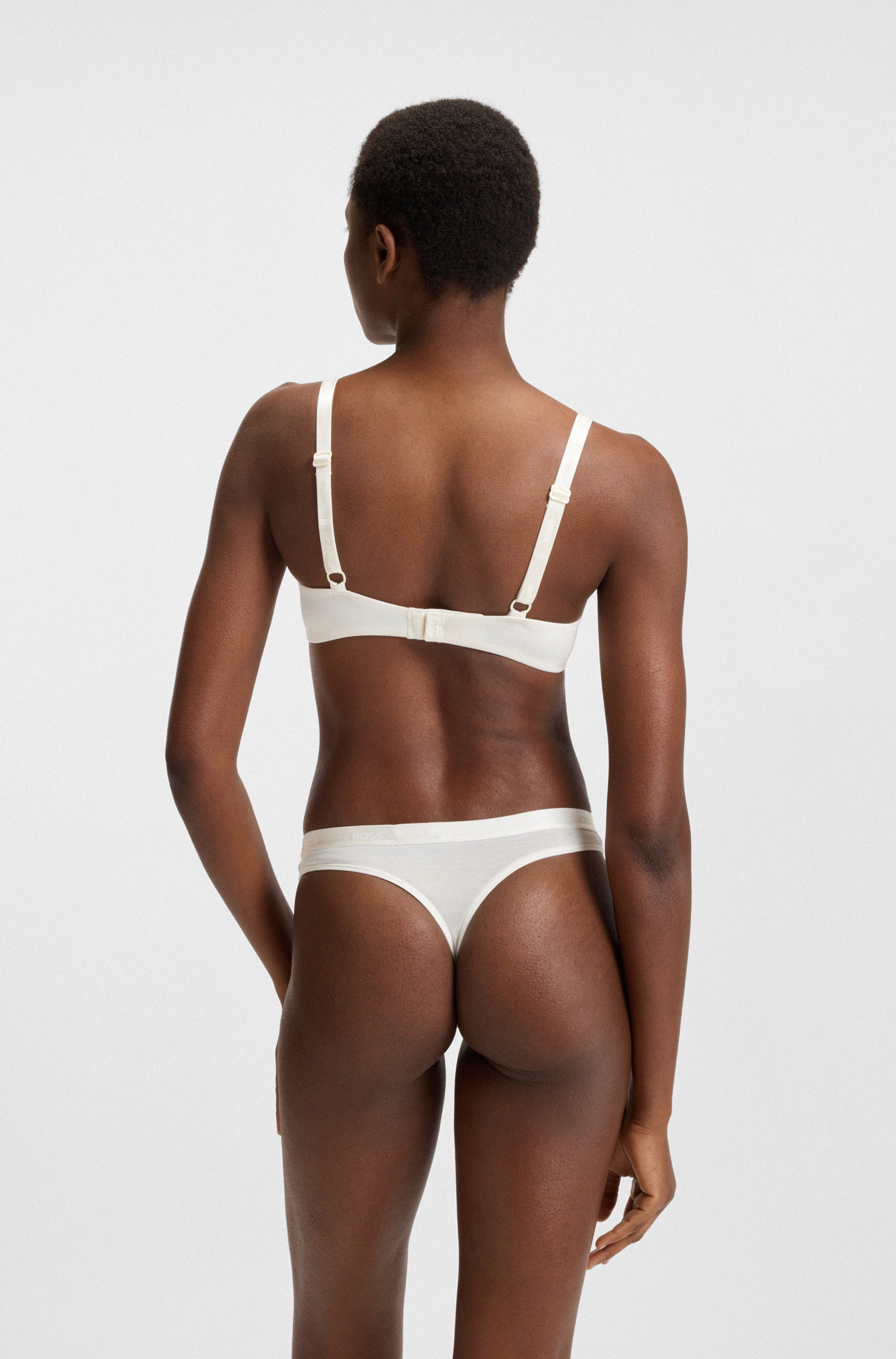 BOSS Beugel-bh UNDERWIRE BRA CI met boss tekst op de schouderbanden