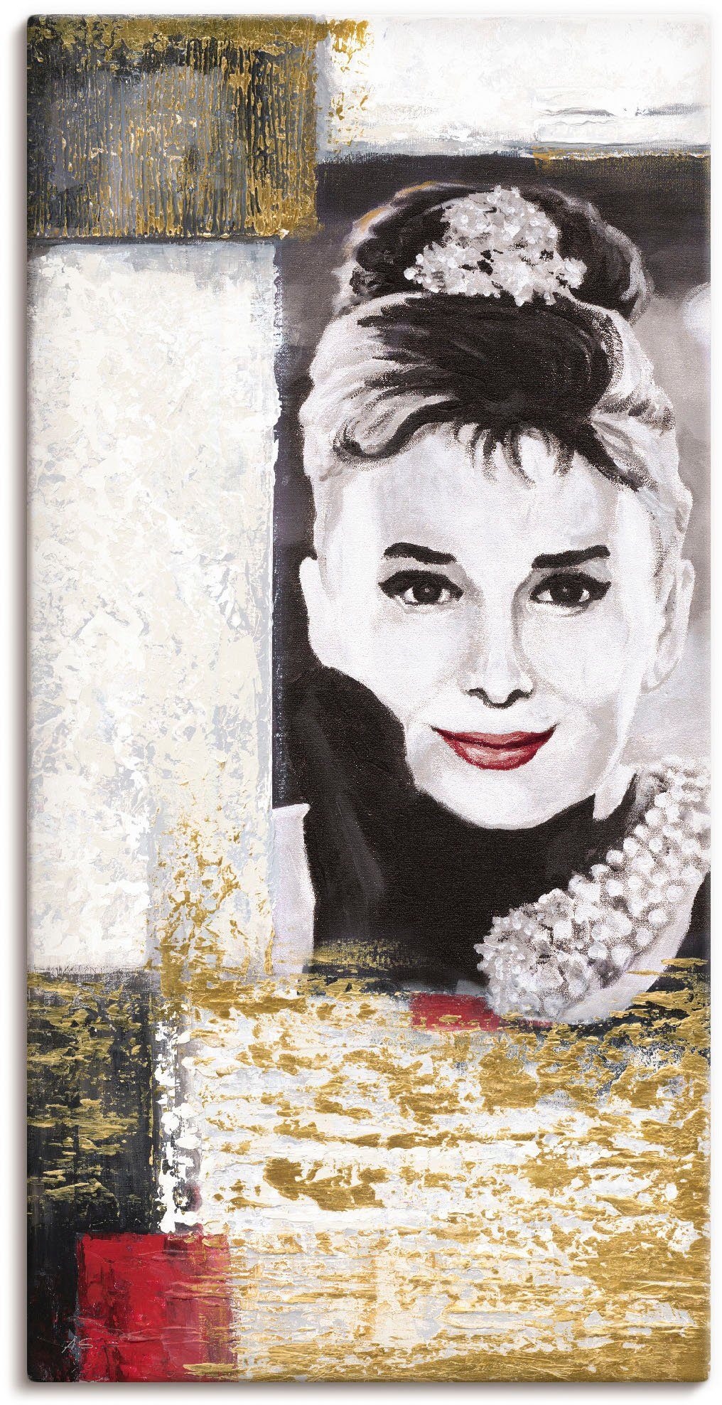 Artland Artprint Hollywood legenden VI - Audrey Hepburn in vele afmetingen & productsoorten -artprint op linnen, poster, muursticker / wandfolie ook geschikt voor de badkamer (1 st