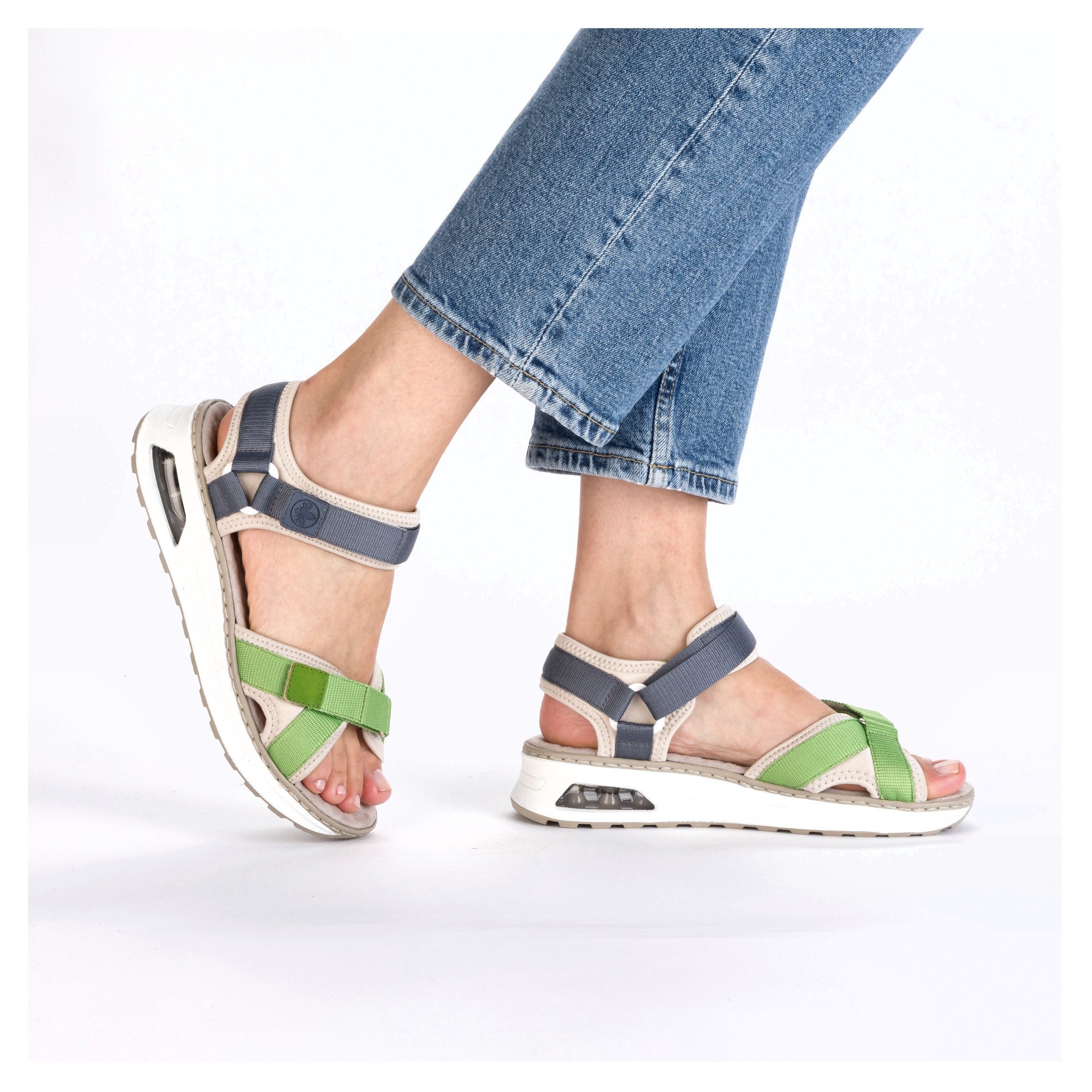 Rieker Trekkingsandalen met praktische klittenbandsluitingen