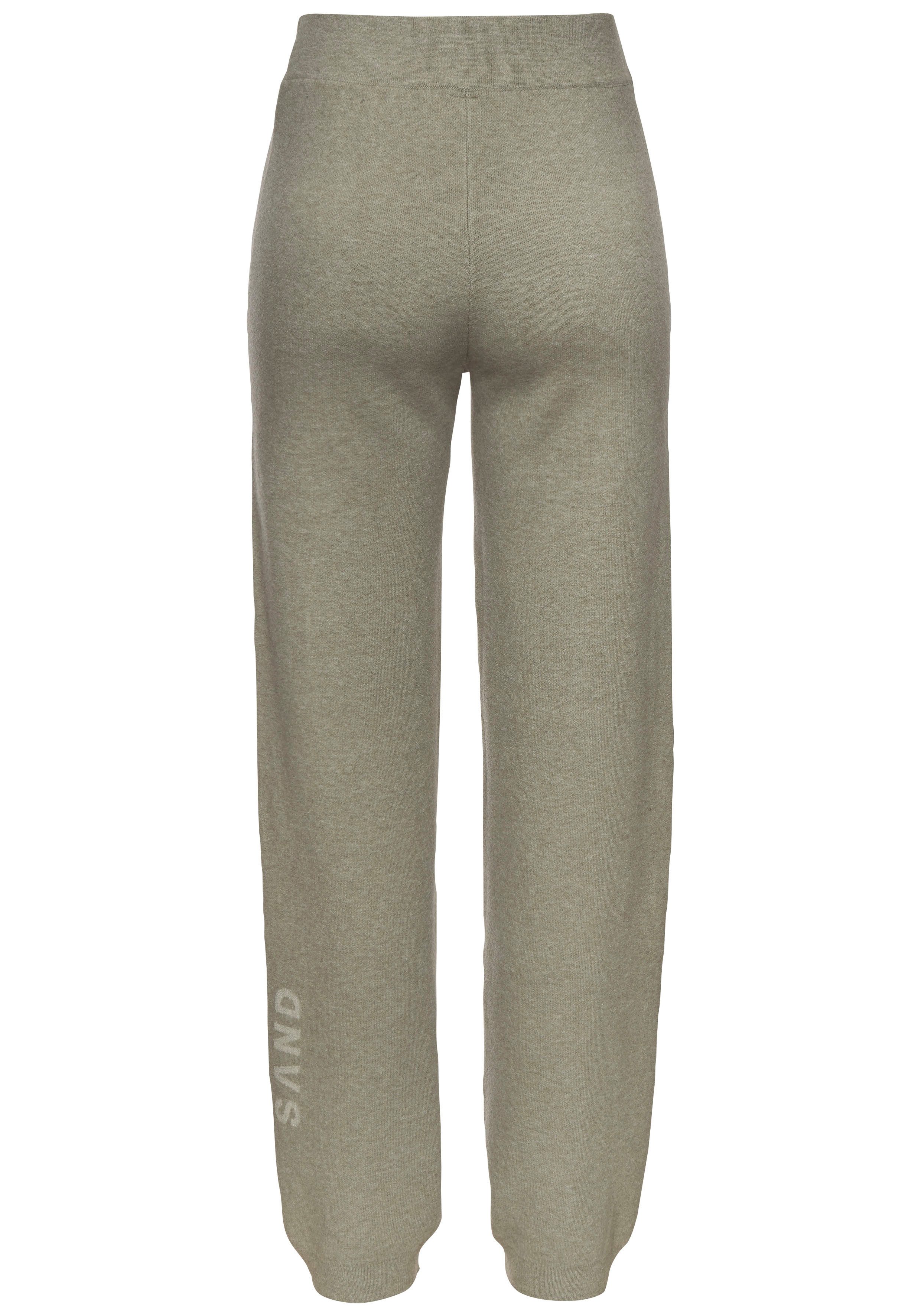 Elbsand Tricotbroek met gebreid logo, van hoogwaardige fijnbrei, loungewear