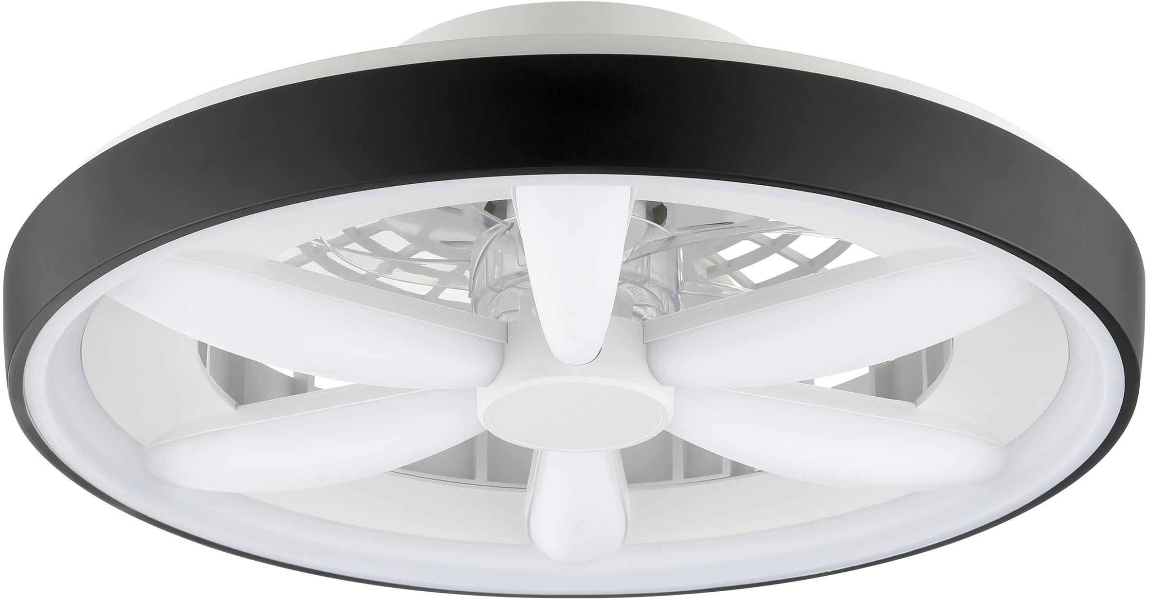 Brilliant Leuchten Led-plafondlamp Gaiano Ø 48cm met ventilator, 6400 lm, dimbaar, RGB, 2700-6500 K