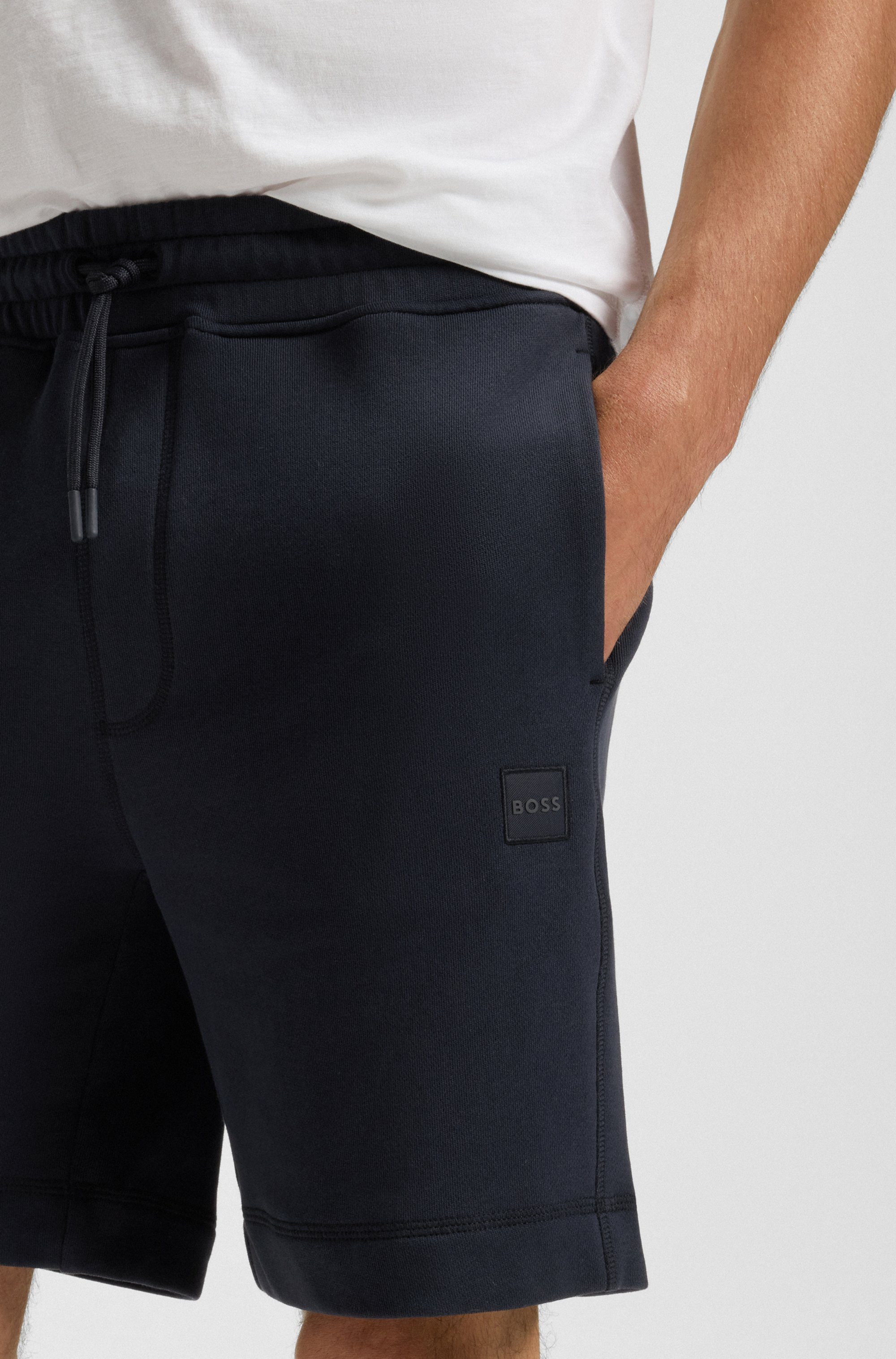 Boss Orange Sweatshort Sewalk met boss-merklabel