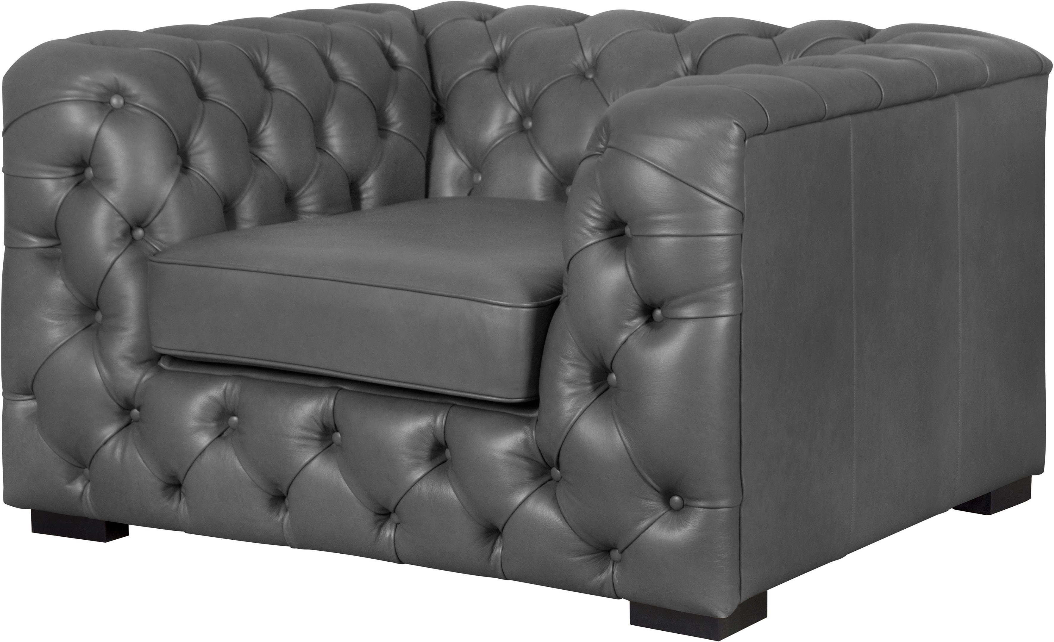 Guido Maria Kretschmer Home&Living Chesterfield-fauteuil Kalina stoel klassieke chesterfield knoopdetails, zeer hoogwaardige afwerking
