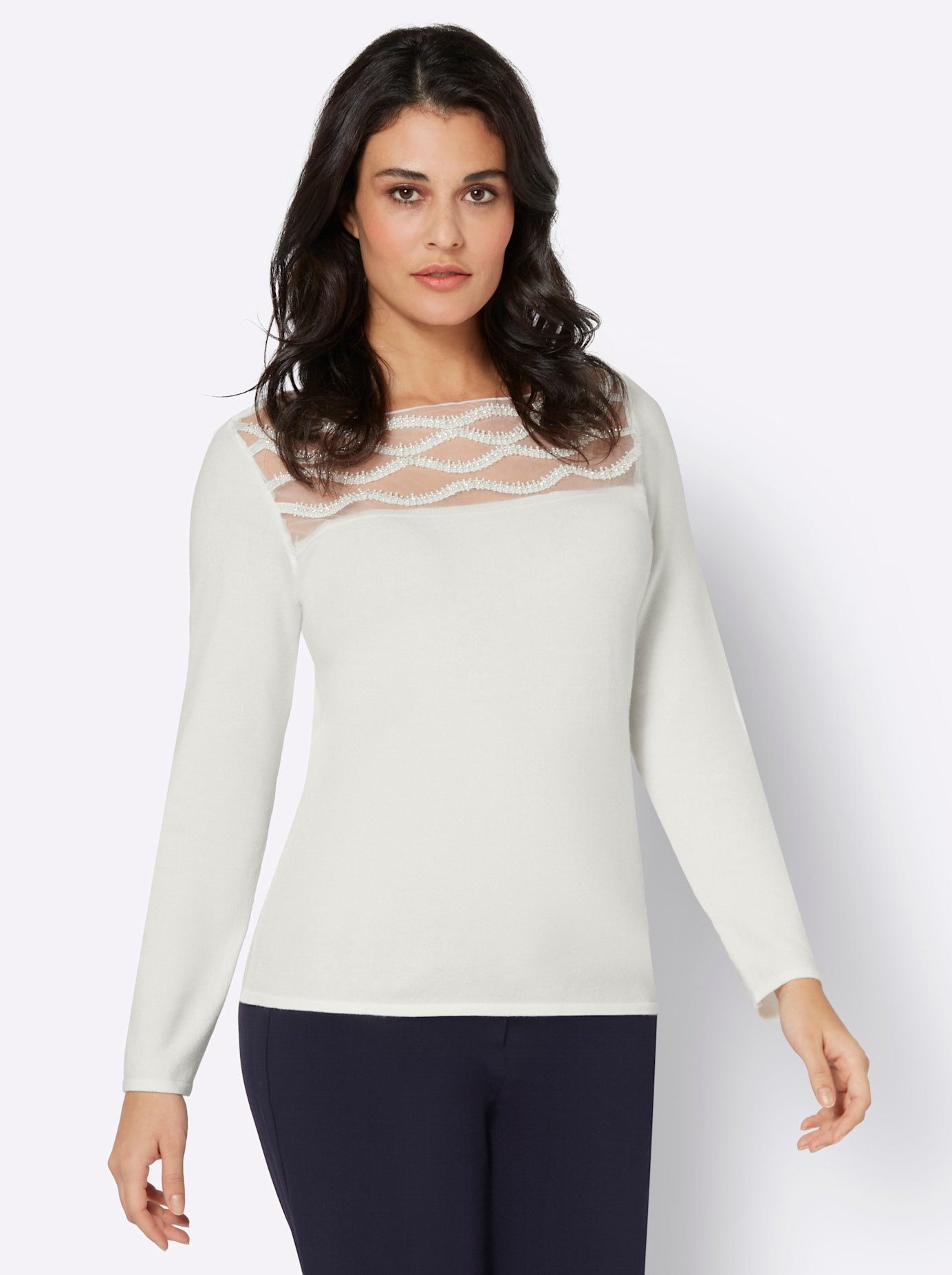 Creation L Gebreide trui Modal-mix Pullover