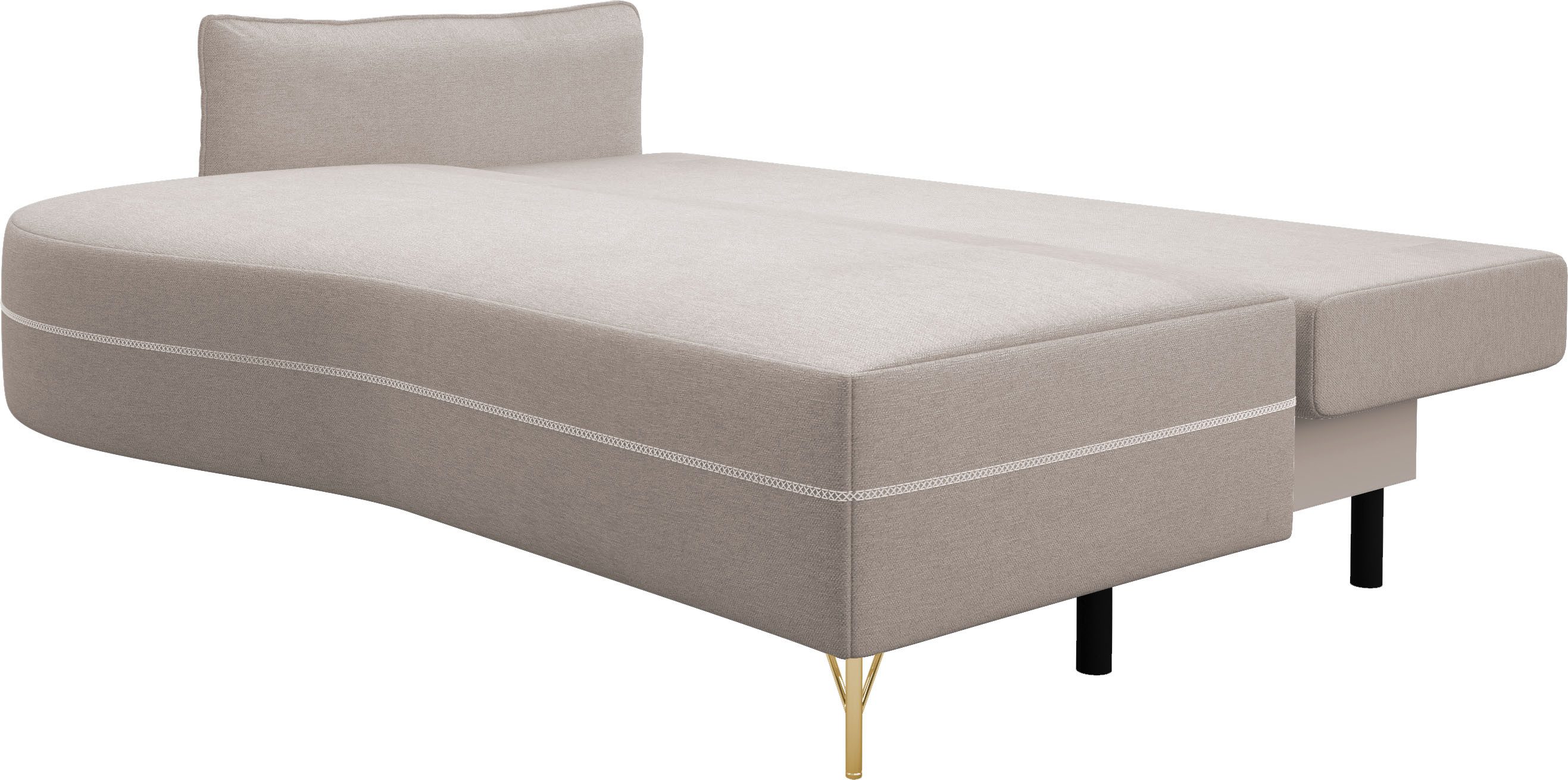 exxpo - sofa fashion Loungebank Met mooie contrastnaad, solitairmeubel, comfortabel, smalle armleuning