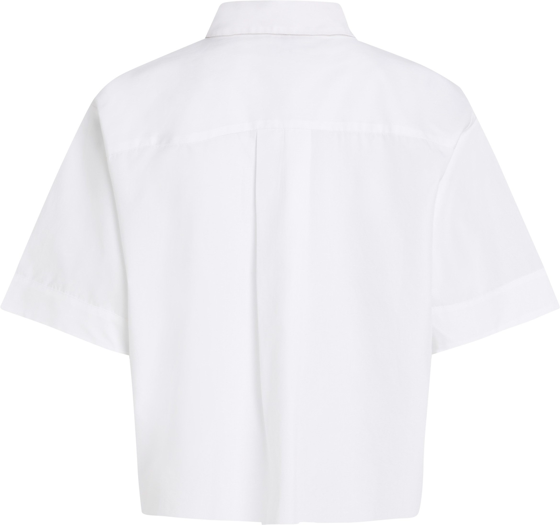 Tommy Hilfiger Shirt met korte mouwen POPLIN BOXY SHORT S/S SHIRT met borstzak, logo-borduursel