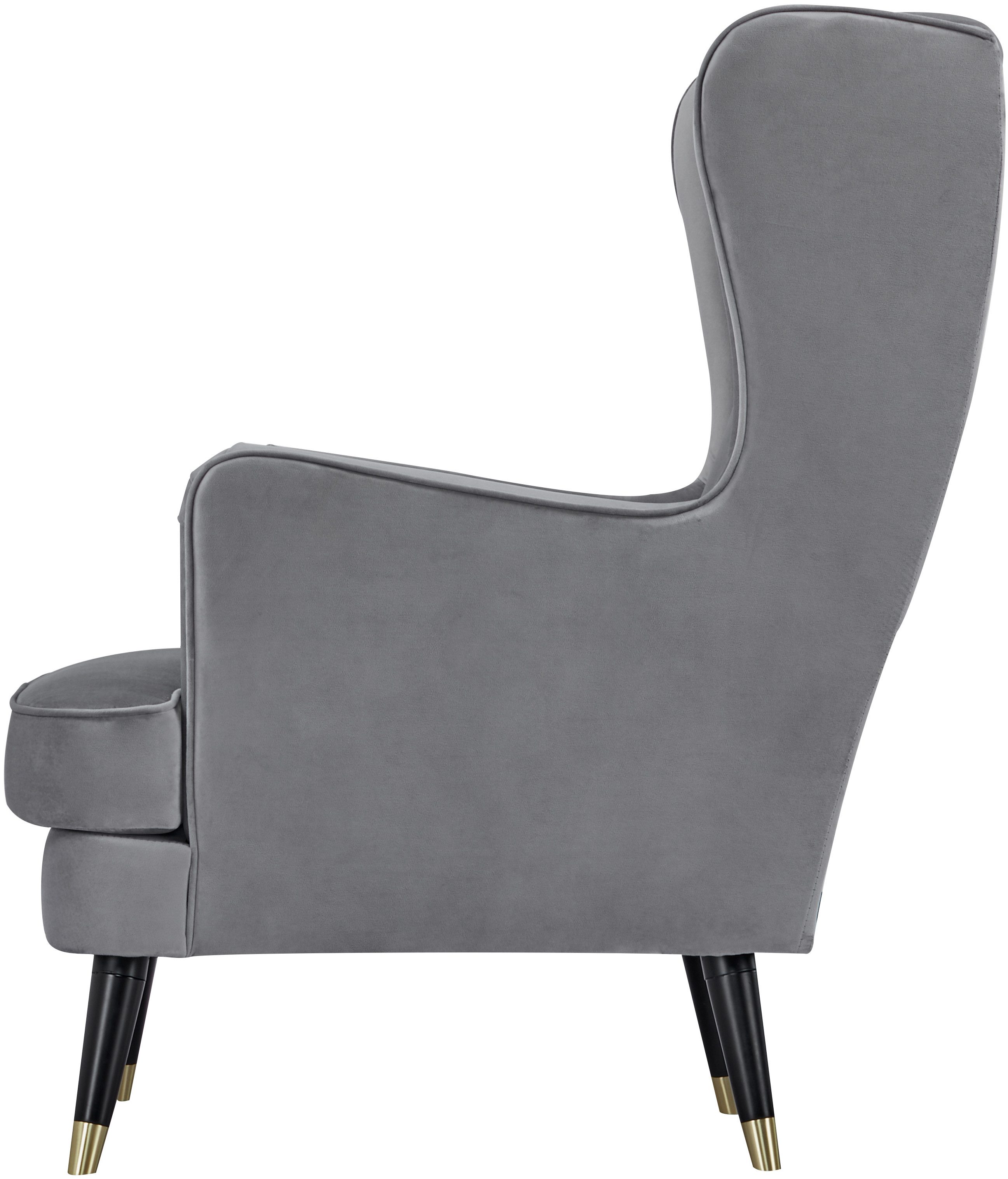 Home affaire Oorfauteuil ZILLER, TV-stoel, vrij in de ruimte te plaatsen, in cord en fluweel