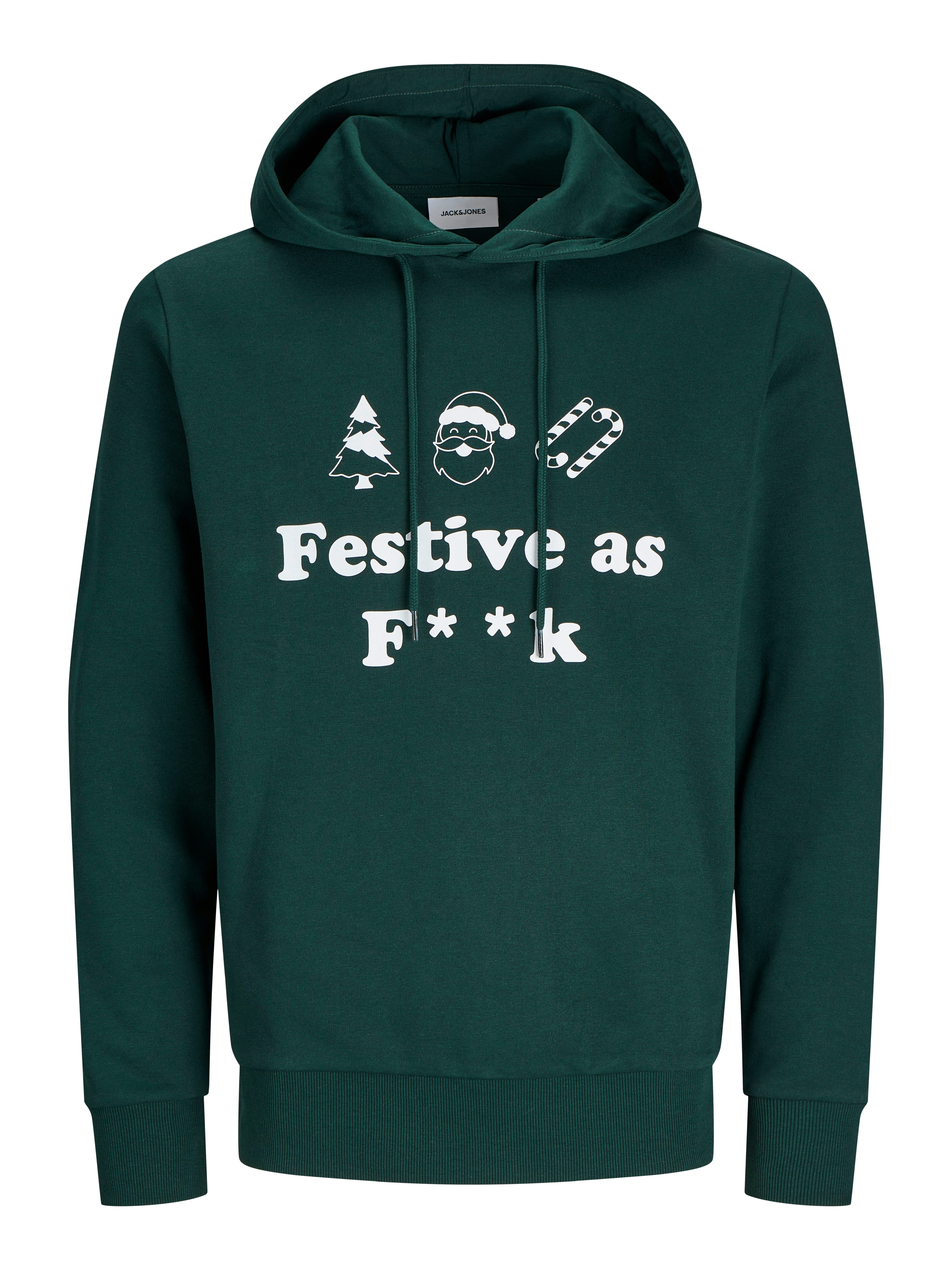 Jack & Jones Hoodie JJXMAS ONE COLOR FUNNY SWEAT HOOD
