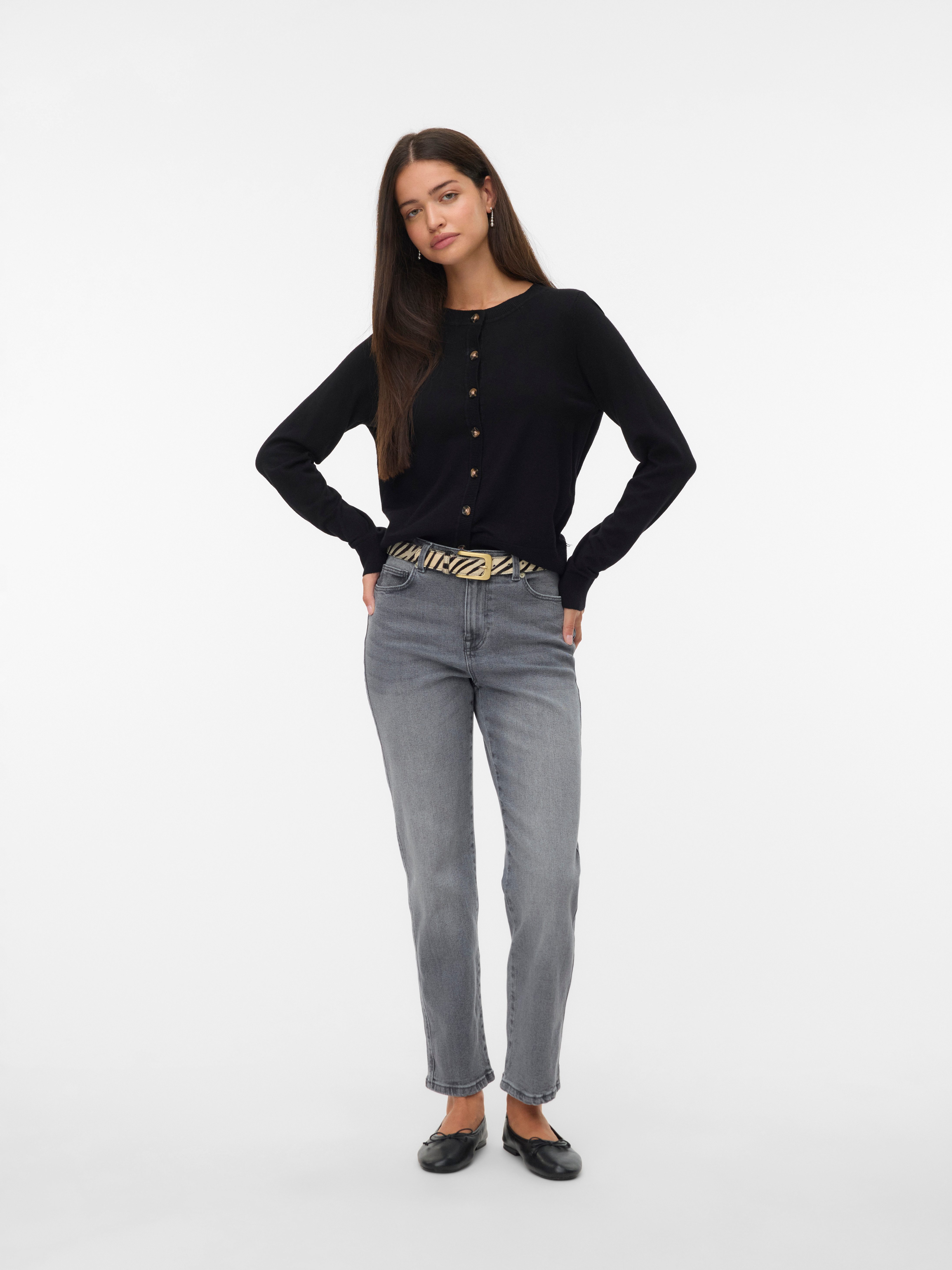 Vero Moda Vest VMSABA PLAIN LS O-NECK CARDIGAN NOOS