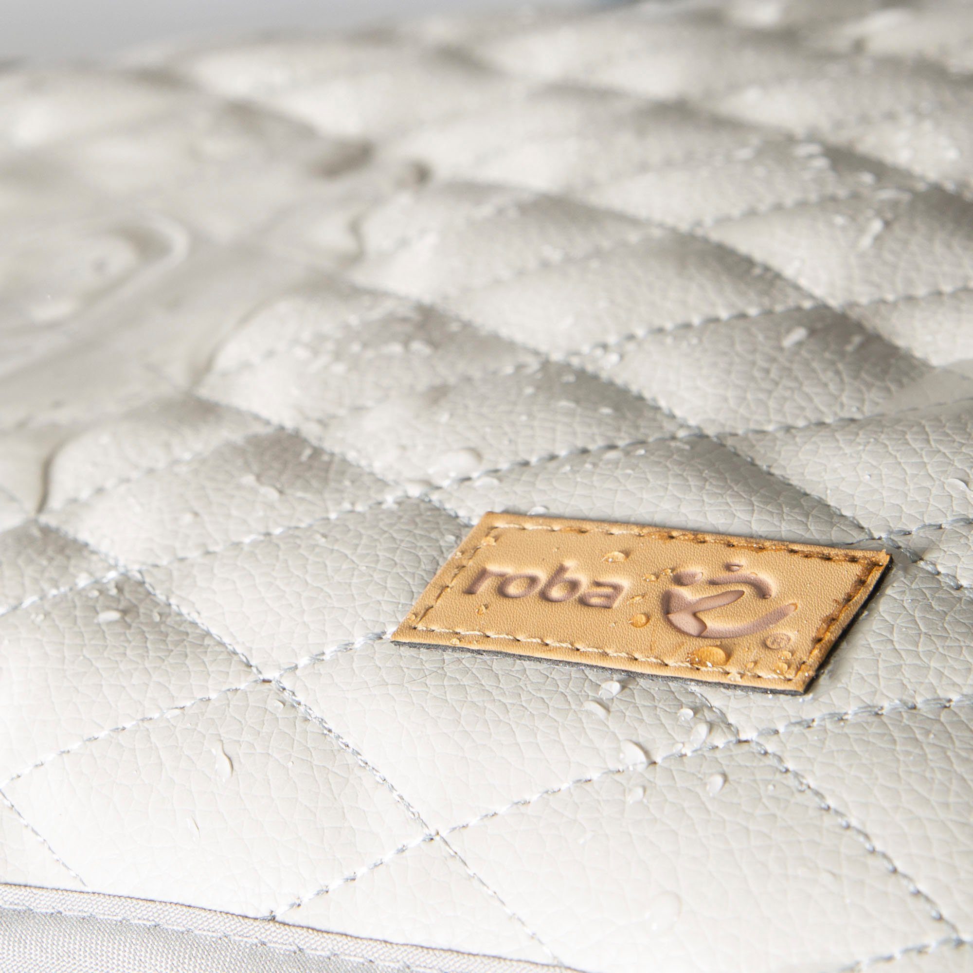 Roba® Aankleedkussen Luxe, greyish doorgestikt