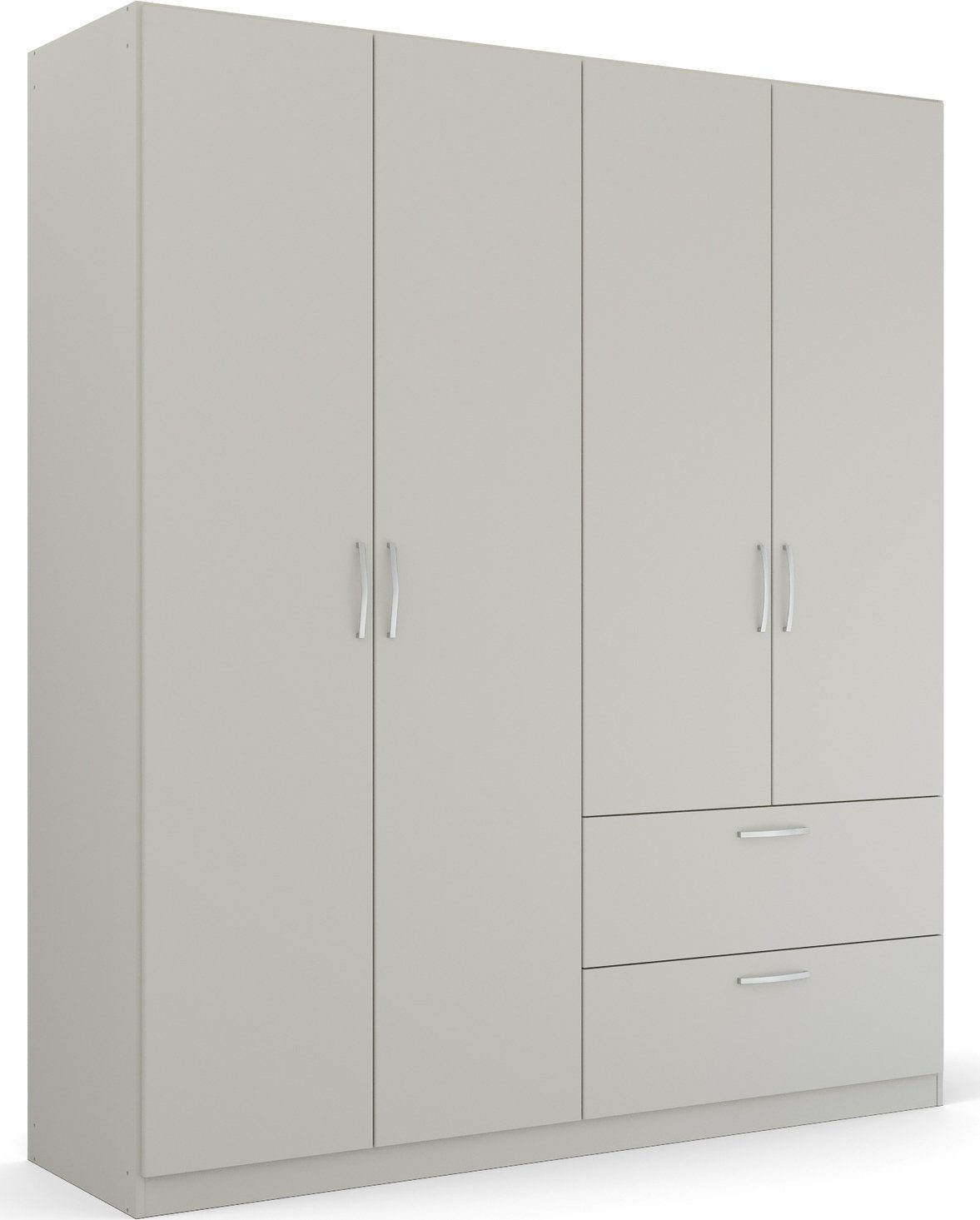 rauch Draaideurkast Pure by Quadra Spin kledingkasten maat 181 cm x 210 cm x 54 cm grijs