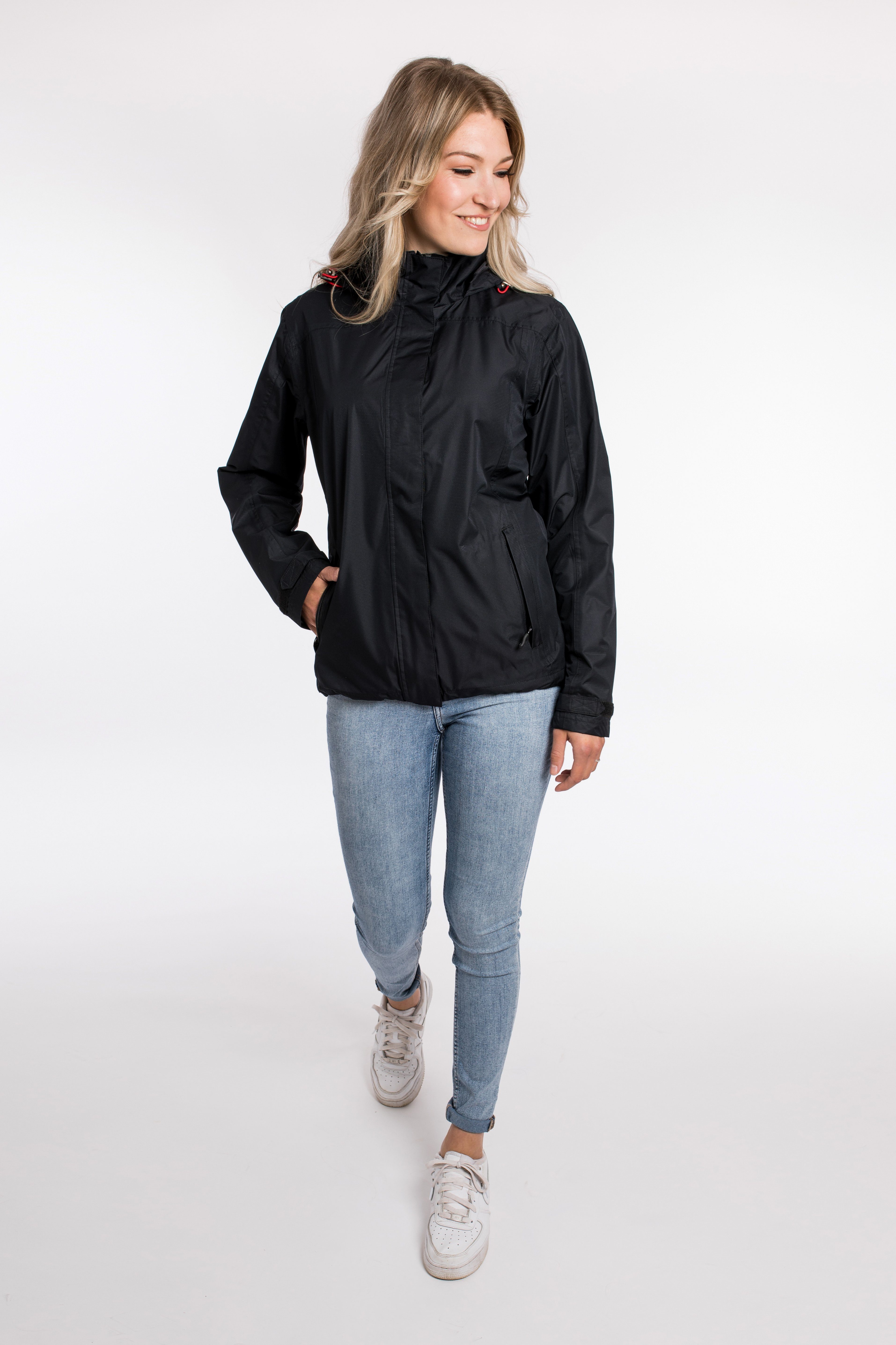 DEPROC Active Outdoorjack GLENDALE PEAK WOMEN Contrasterende ritssluiting
