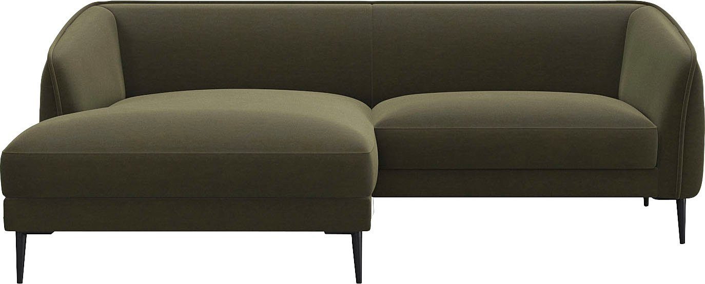 FLEXLUX Hoekbank Belle designbank, comfortabel door koudschuim in de zitting, OTTO's Choice groen, hoekbanken, 218 cm