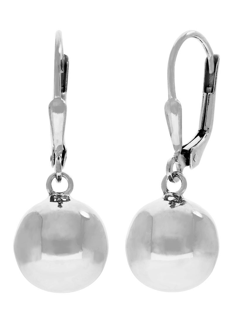 Firetti Paar oorhangers Sieraad cadeau zilver 925 oorbellen patentbeugel bol